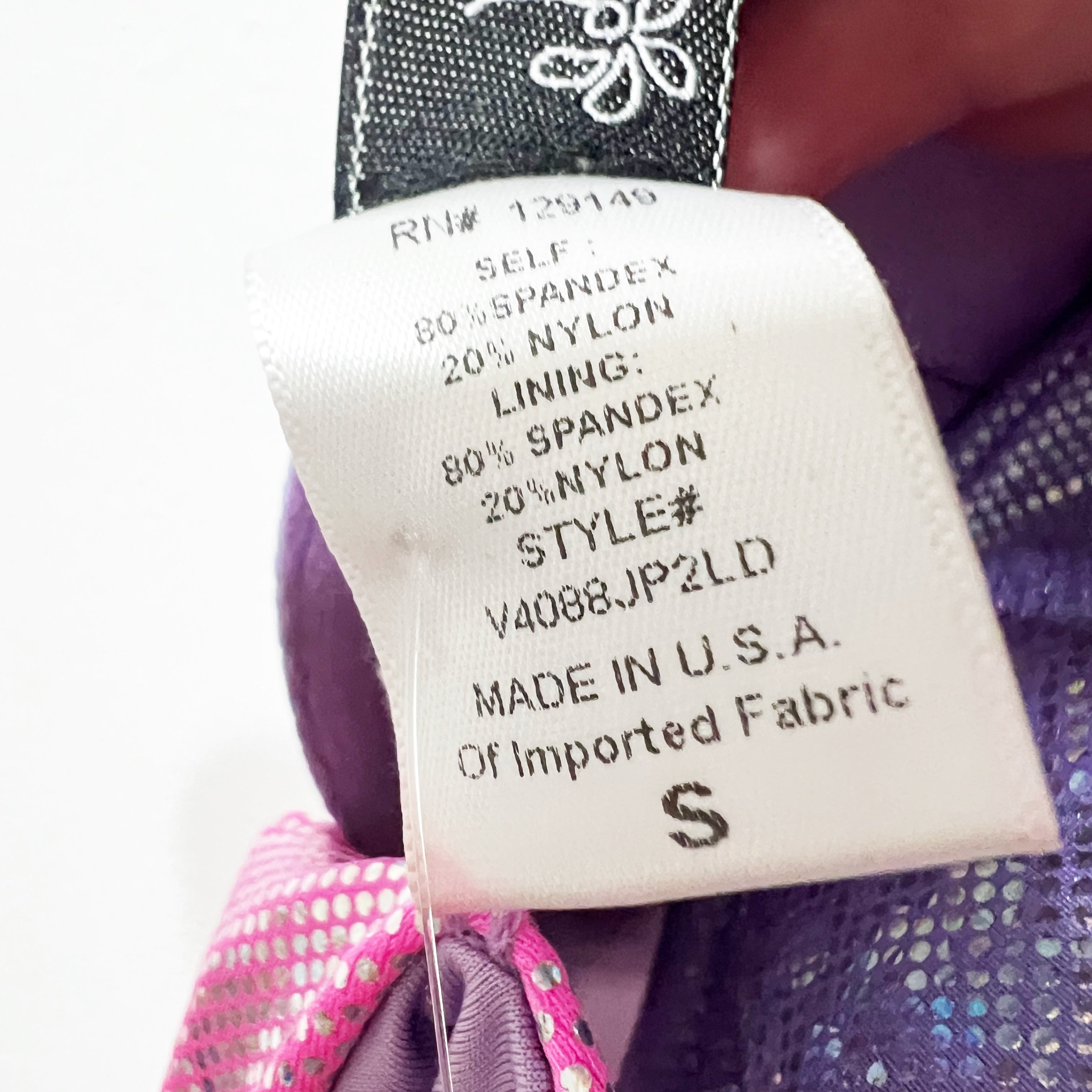 NEW Revibe Dippin Daisy's Legacy Swim Bathing Suit Bikini Top Holographic Purple