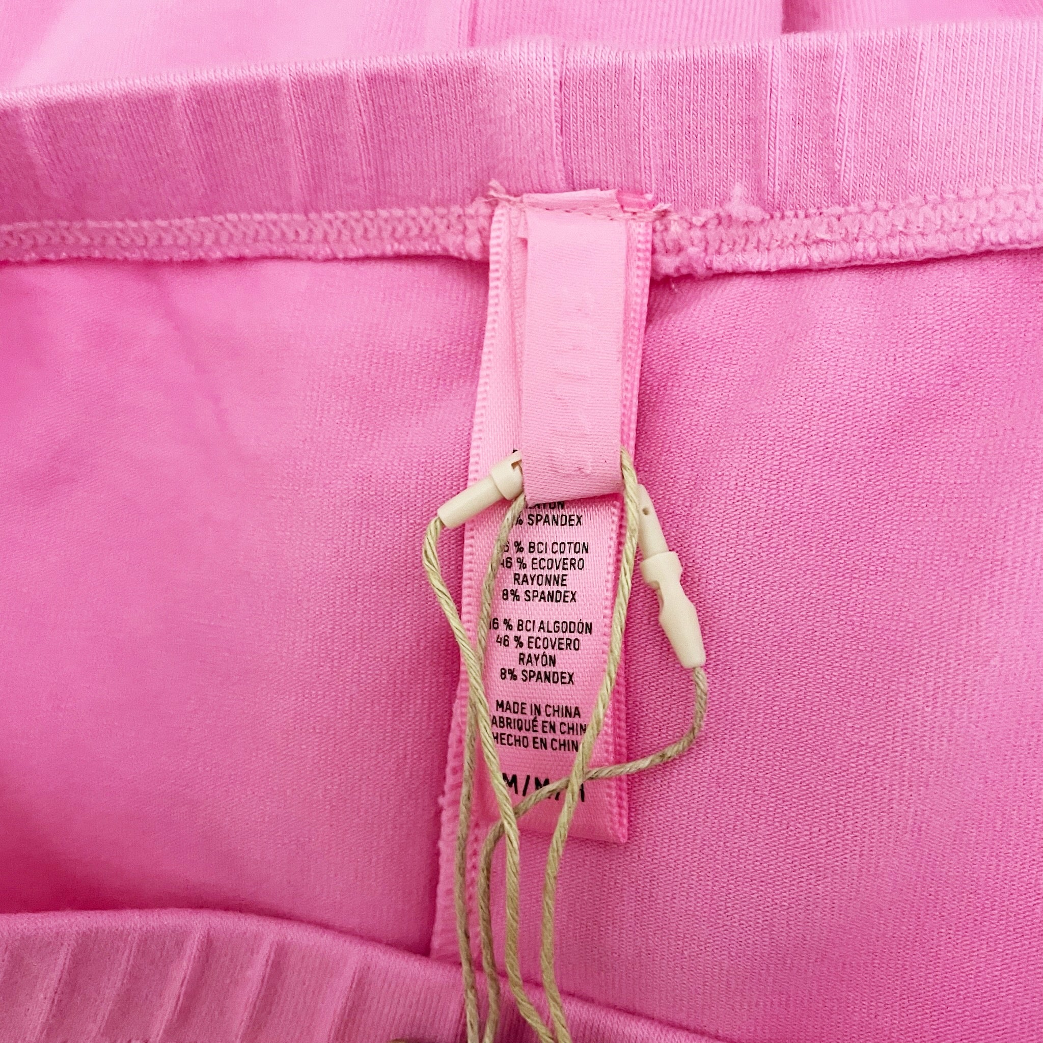 NEW Skims Cotton Knit Stretch Pull On Midi Pencil Skirt Solid Bubble Gum Pink M