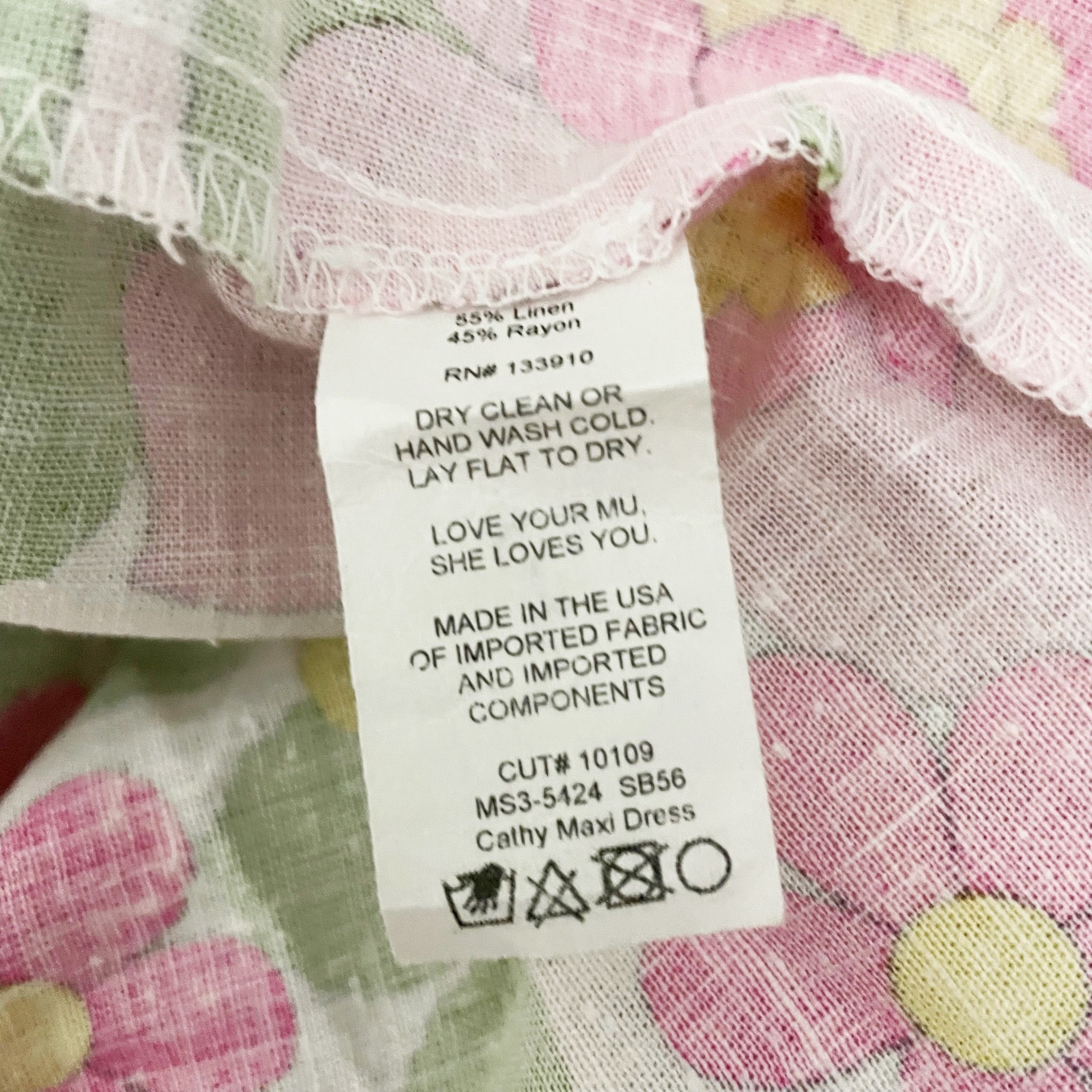 Show Me Your Mumu Cathy Linen Blend Puff Short Sleeve Maxi Dress Fresh Floral S