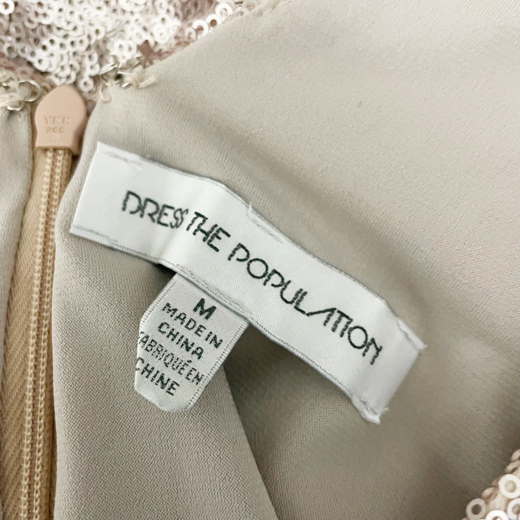 Dress The Population Harper Gold Sequin Sparkle Embellished Maxi Dress Gown M