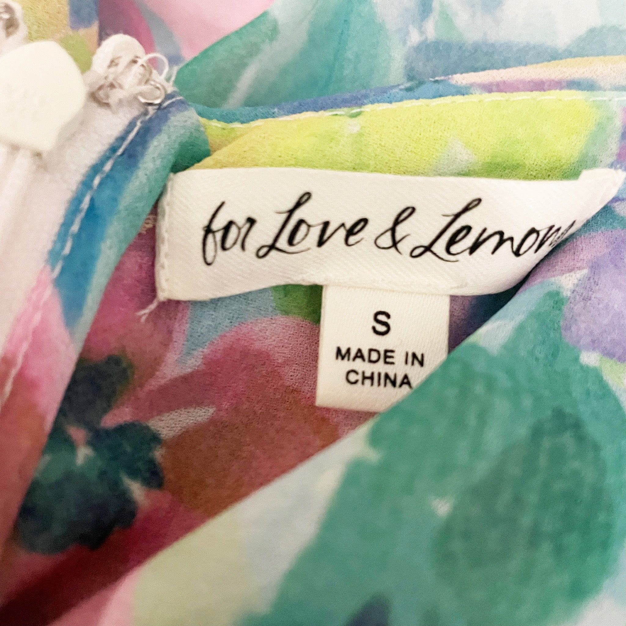 For Love And Lemons Blaire One Shoulder Ruched Chiffon Maxi Dress Watercolor S