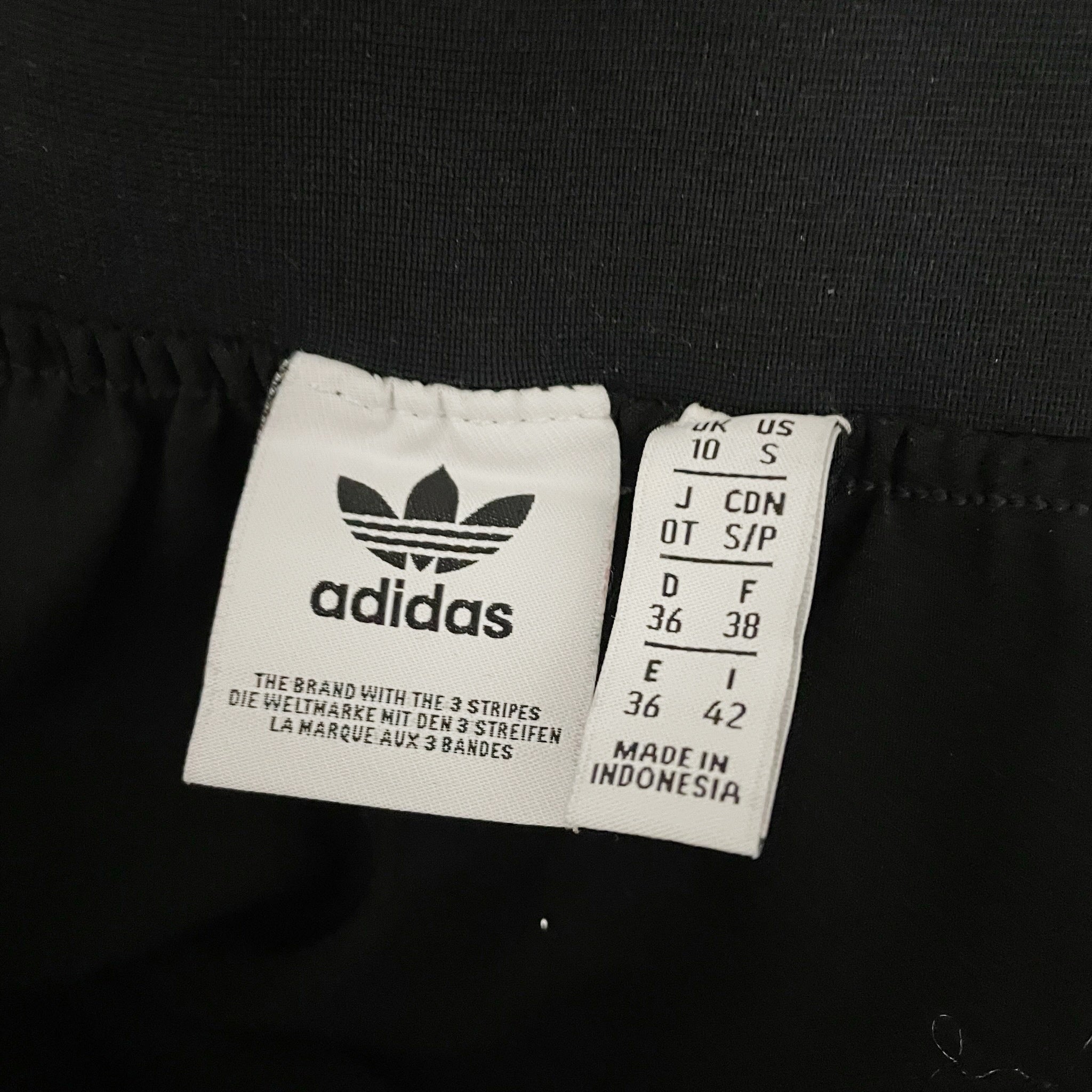 Adidas Originals EC1881Pull On Mid Rise Satin Athletic Athleisure Skirt Black S