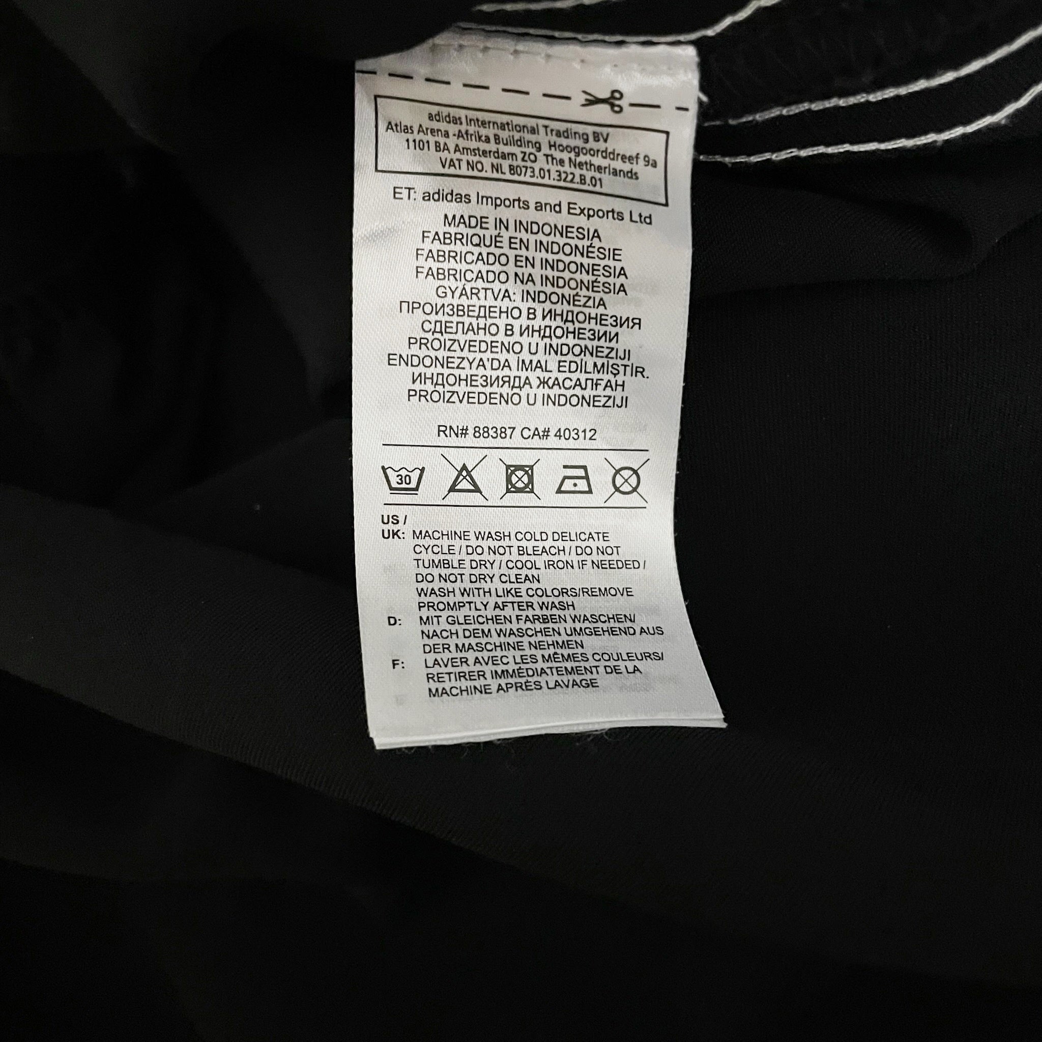 Adidas Originals EC1881Pull On Mid Rise Satin Athletic Athleisure Skirt Black S