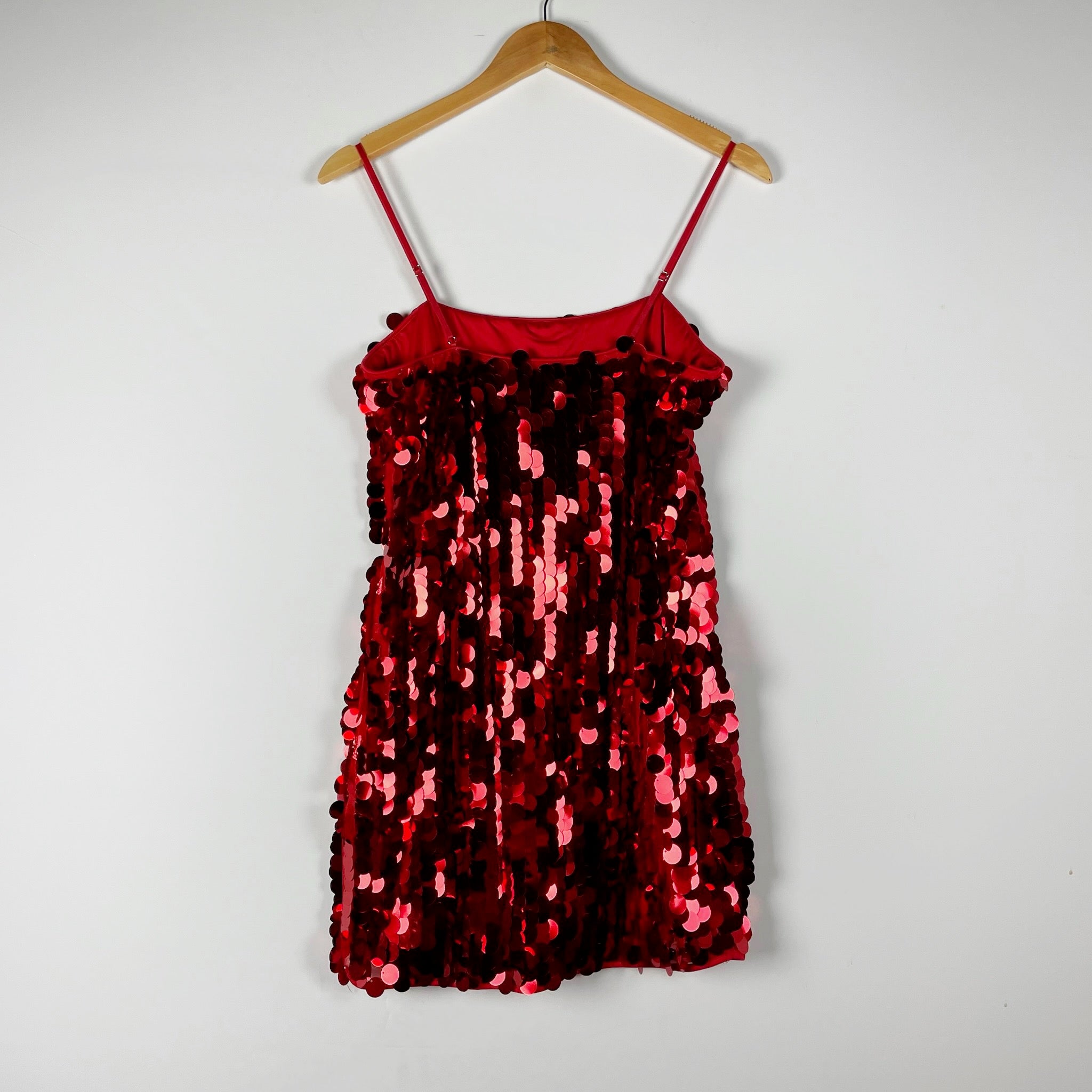 NEW More To Come x Emma Rose Yarina Mini Red Sequin Sparkle Mini Dress Small