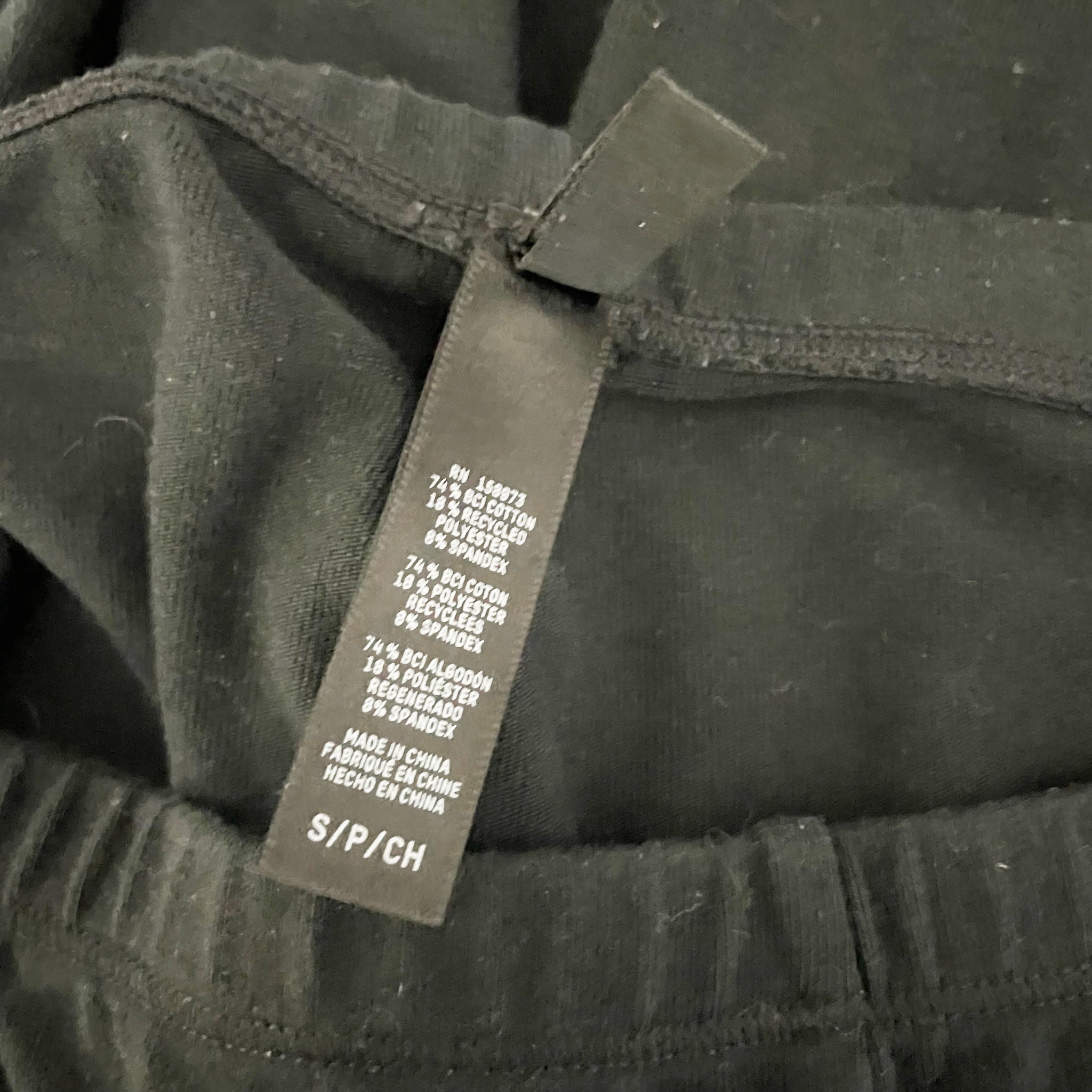 Skims Women's Cotton Blend The Essential High Waisted Leggings Pants Black Small