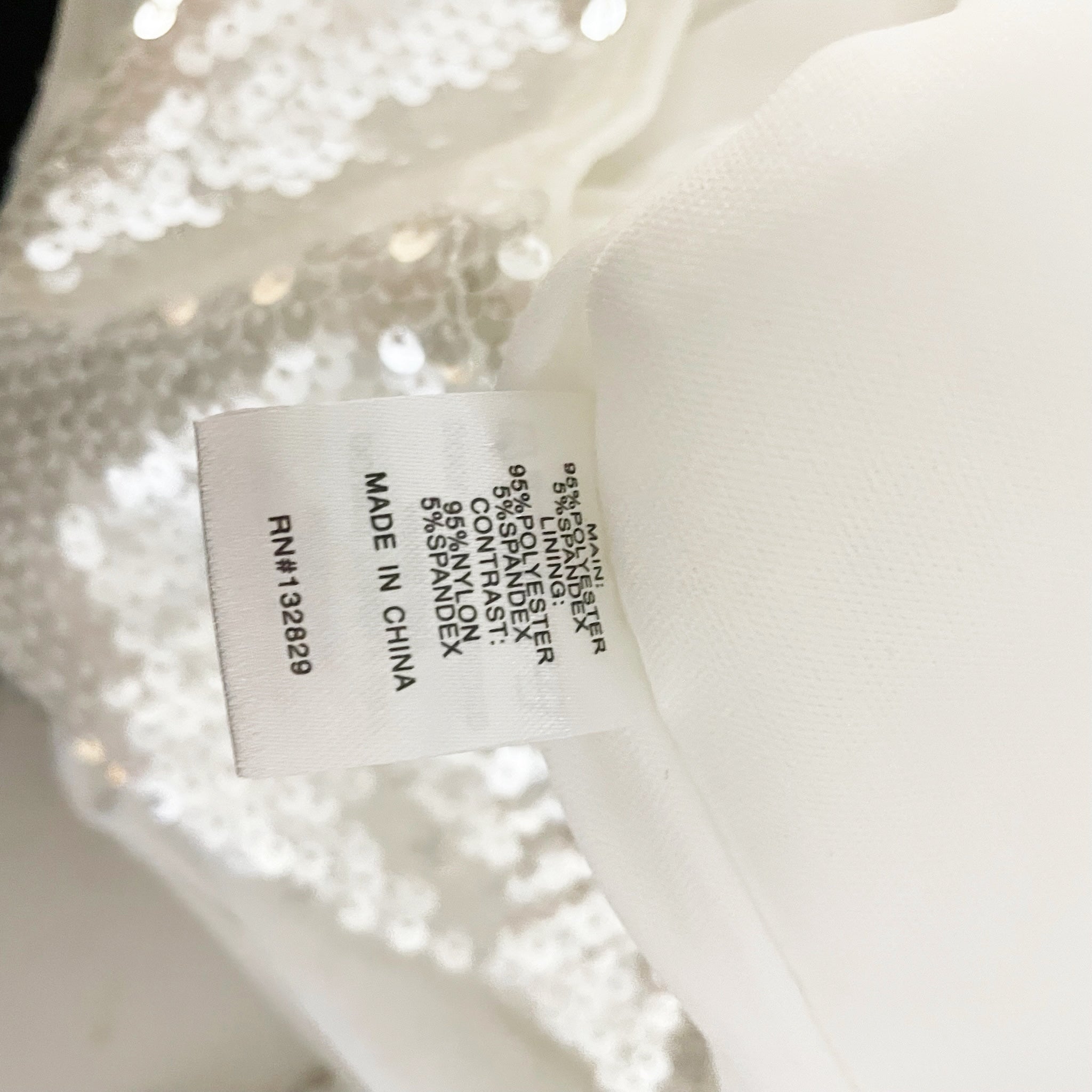 NEW Superdown Jane Asymmetrical Sequin Sparkle Embellished Mini Dress White M