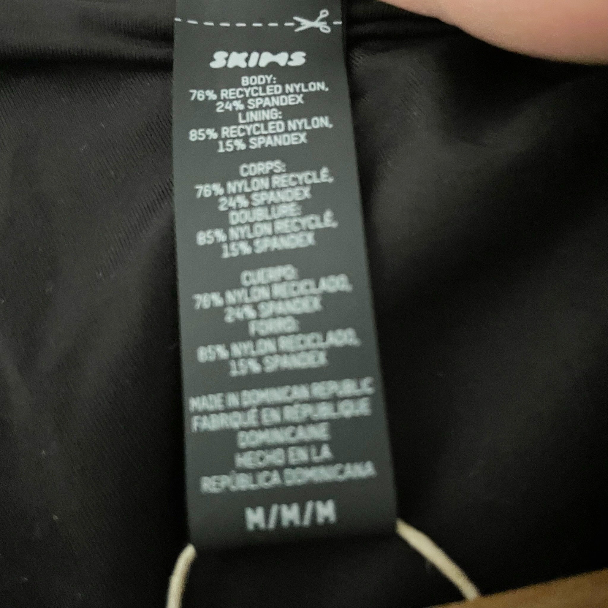 NEW Skims Sporty Zipper Swim Dipped Tanga Bathing Suit Bikini Bottom Onyx Black