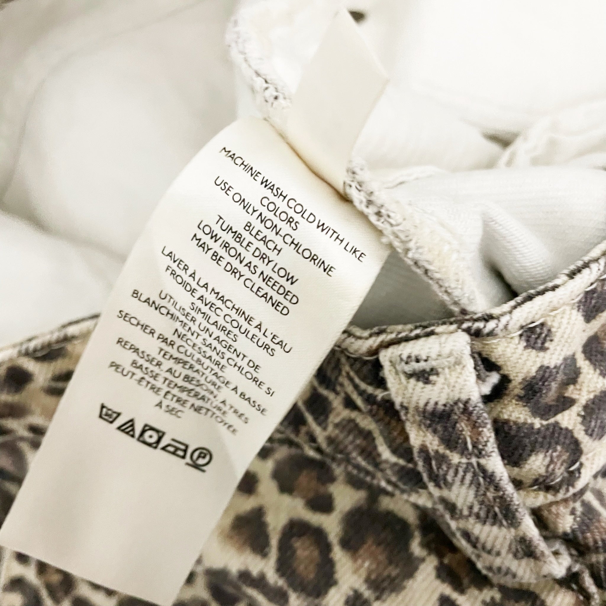 Free People Women's Bailey Leopard Print Denim Mini Skirt In Cheetah Combo 28