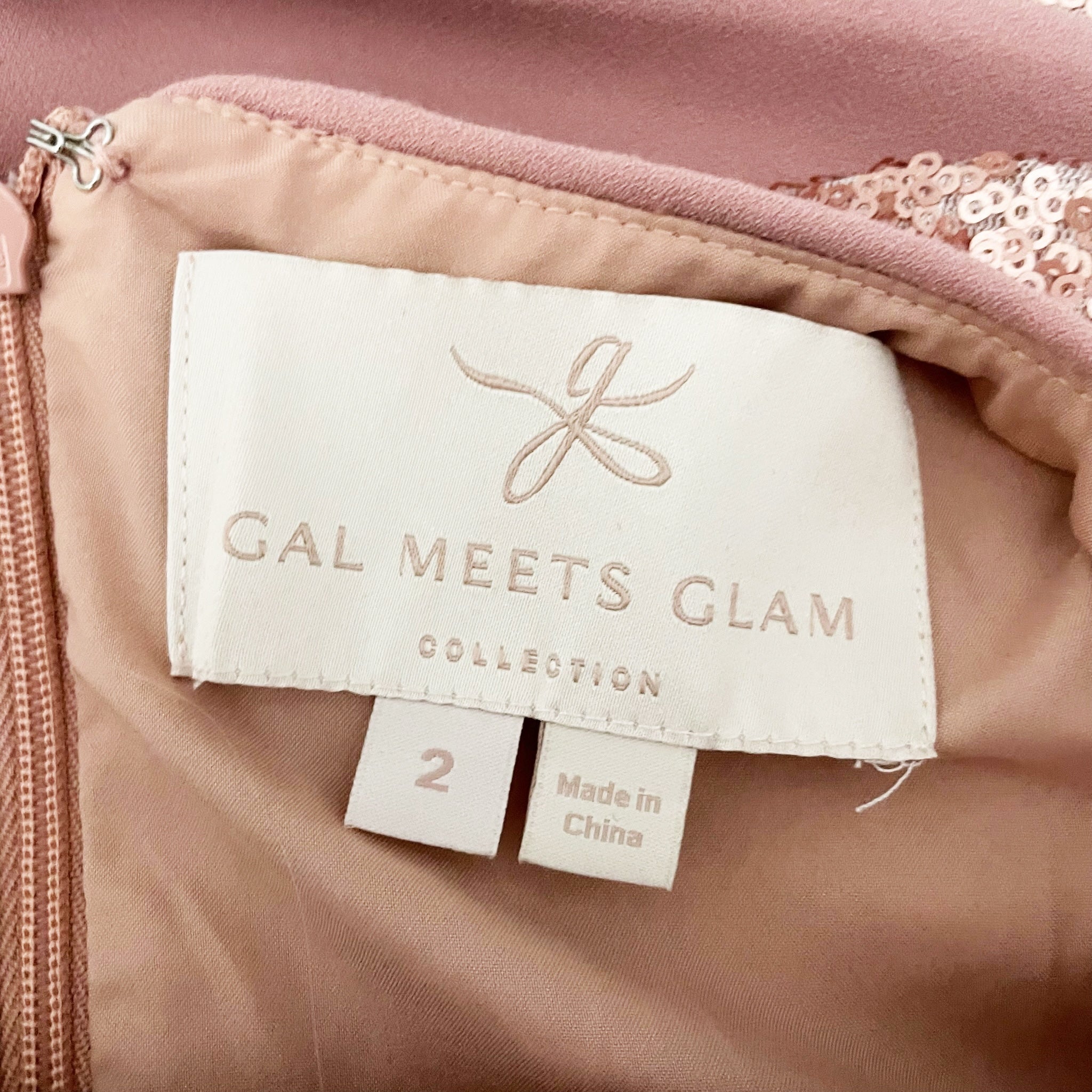 Gal Meets Glam Beatrix Allover Sequin Embellished Sparkle Cap Sleeve Dress Pink