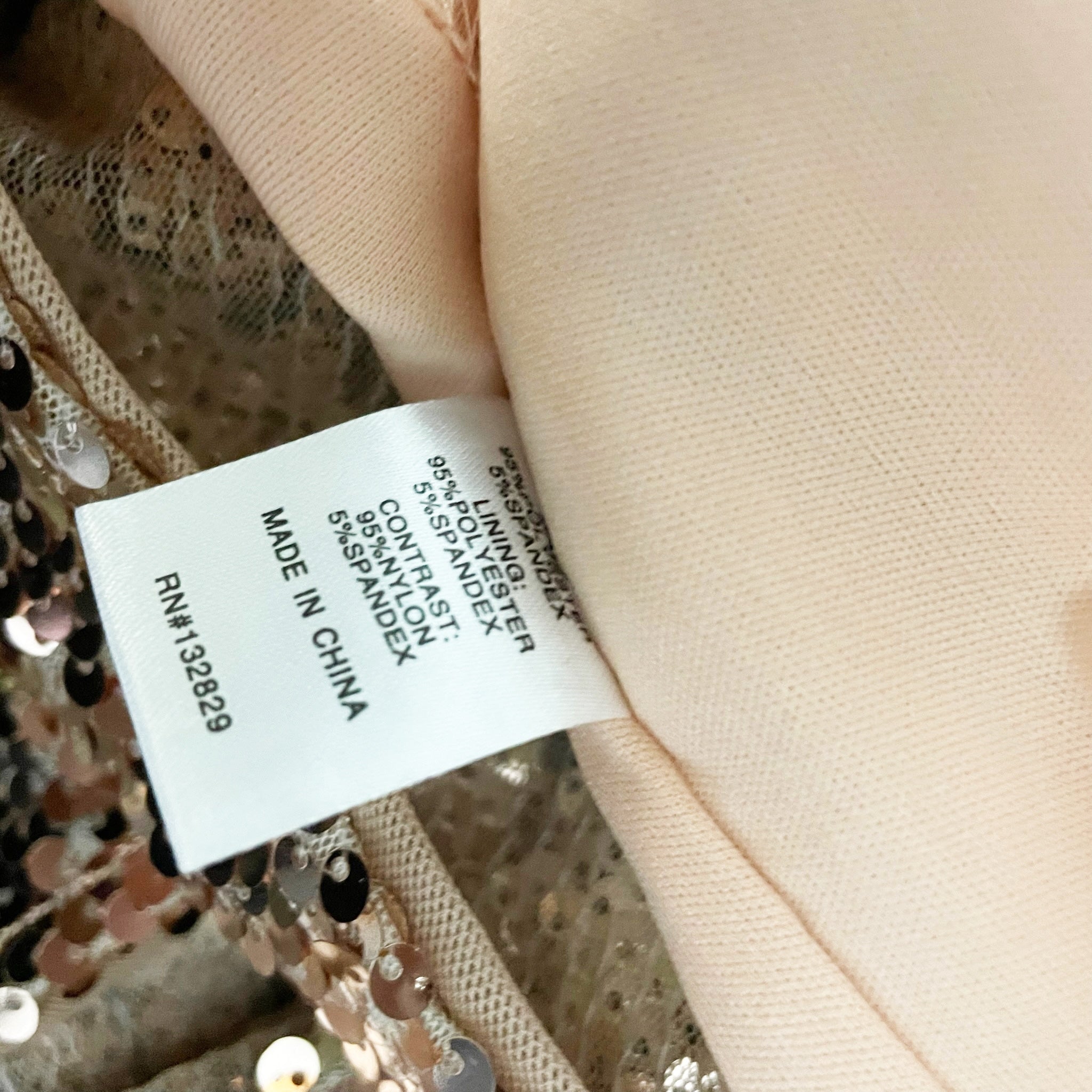 NEW Superdown Jane Asymmetrical Sequin Sparkle Embellished Mini Dress Rose Gold