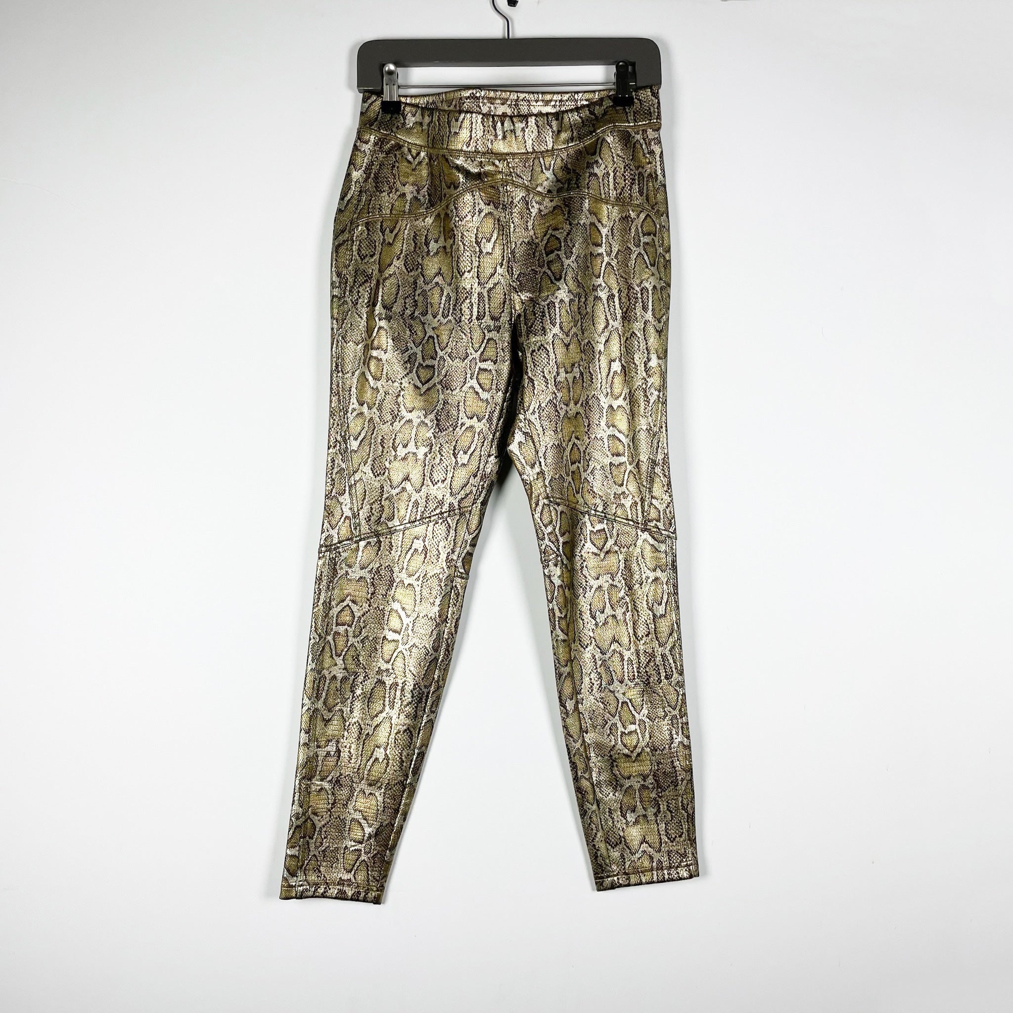 Free People Rio Python Snake Animal Print Pattern Metallic Leggings Pants Small