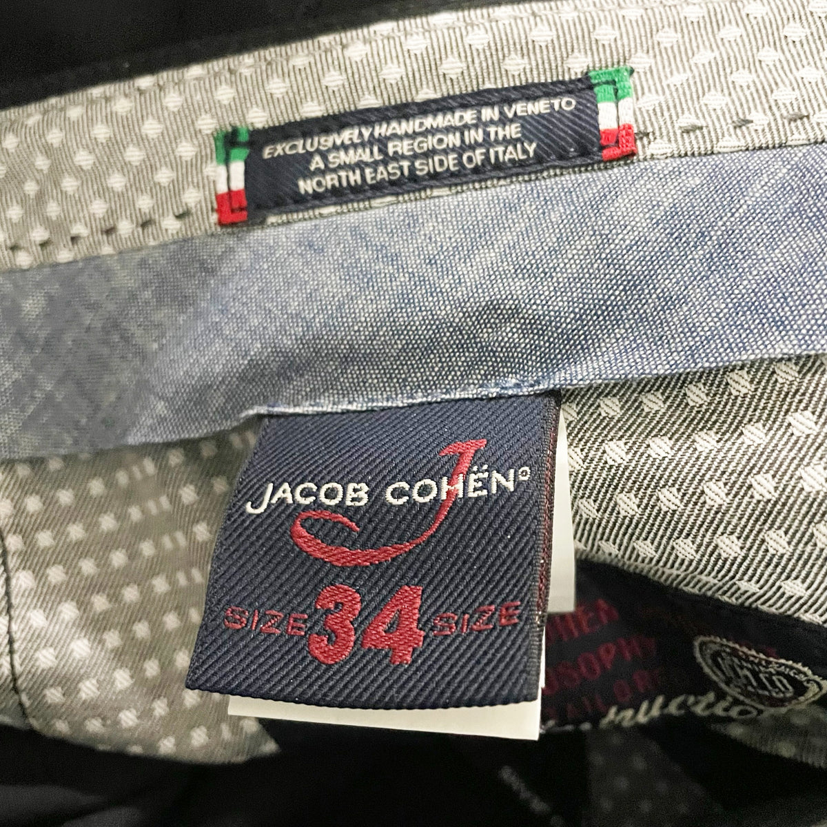 Jacob Cohen Men's Made In Italy Wool Mid Rise Straight Leg Trouser Dress Pants