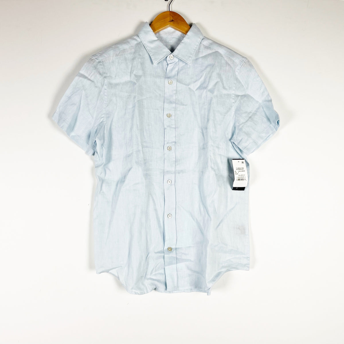 NEW Bloomingdales The Men's Store Lightweight Linen Button Down Collared Shirt S