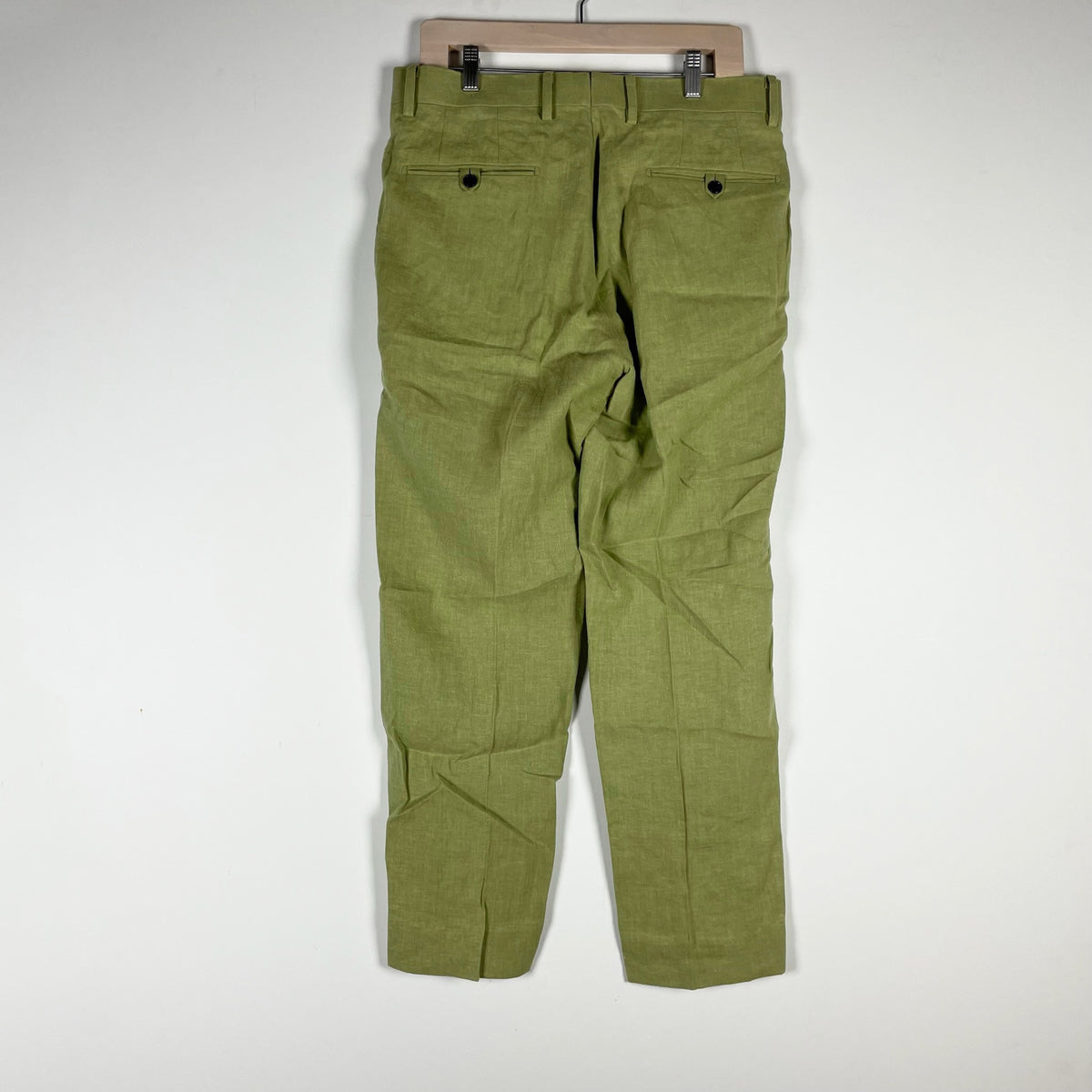 NEW Paul Stuart Men's Linen Straight Leg Mid Rise Trouser Pants Pistachio Green