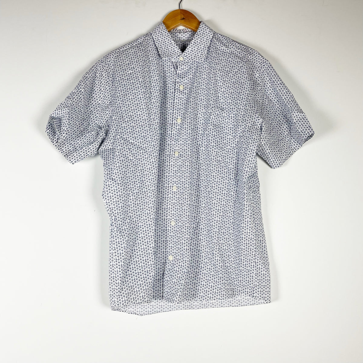 Peter Millar Men's Cotton Stretch Collared Button Down Shirt Cocktail Print M