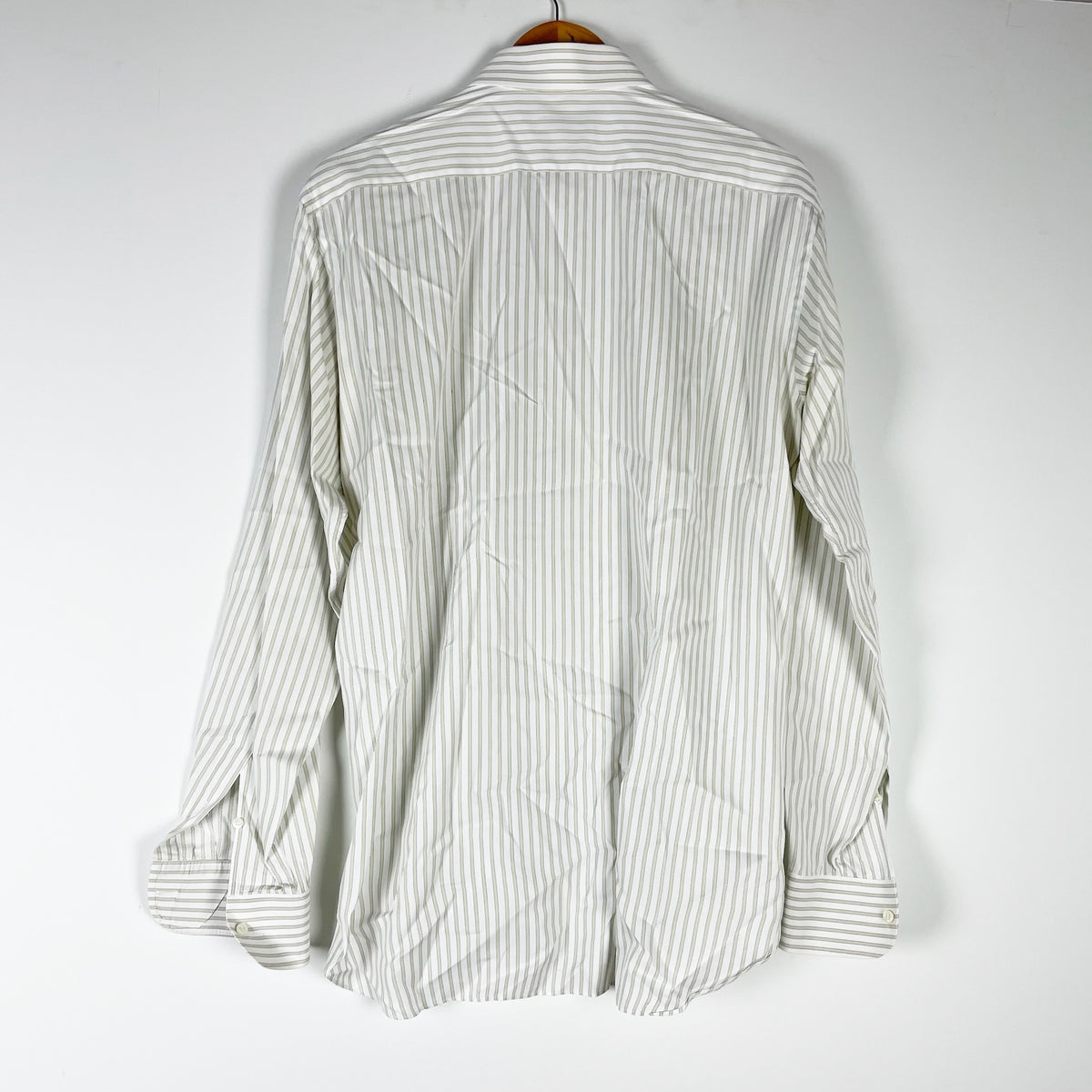 Brioni x Neiman Marcus Italy Cotton Long Sleeve Button Down Dress Shirt Beige