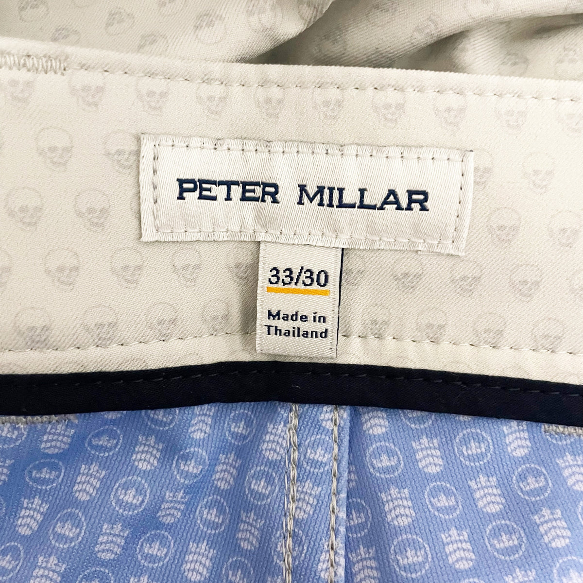 NEW Peter Millar Men's Performance Fabric Straight Leg Trouser Pants Skull Print
