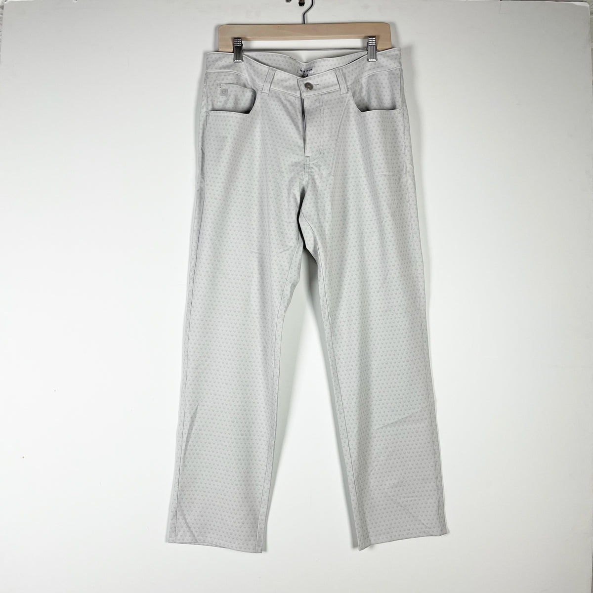 NEW Peter Millar Men's Performance Fabric Straight Leg Trouser Pants Skull Print