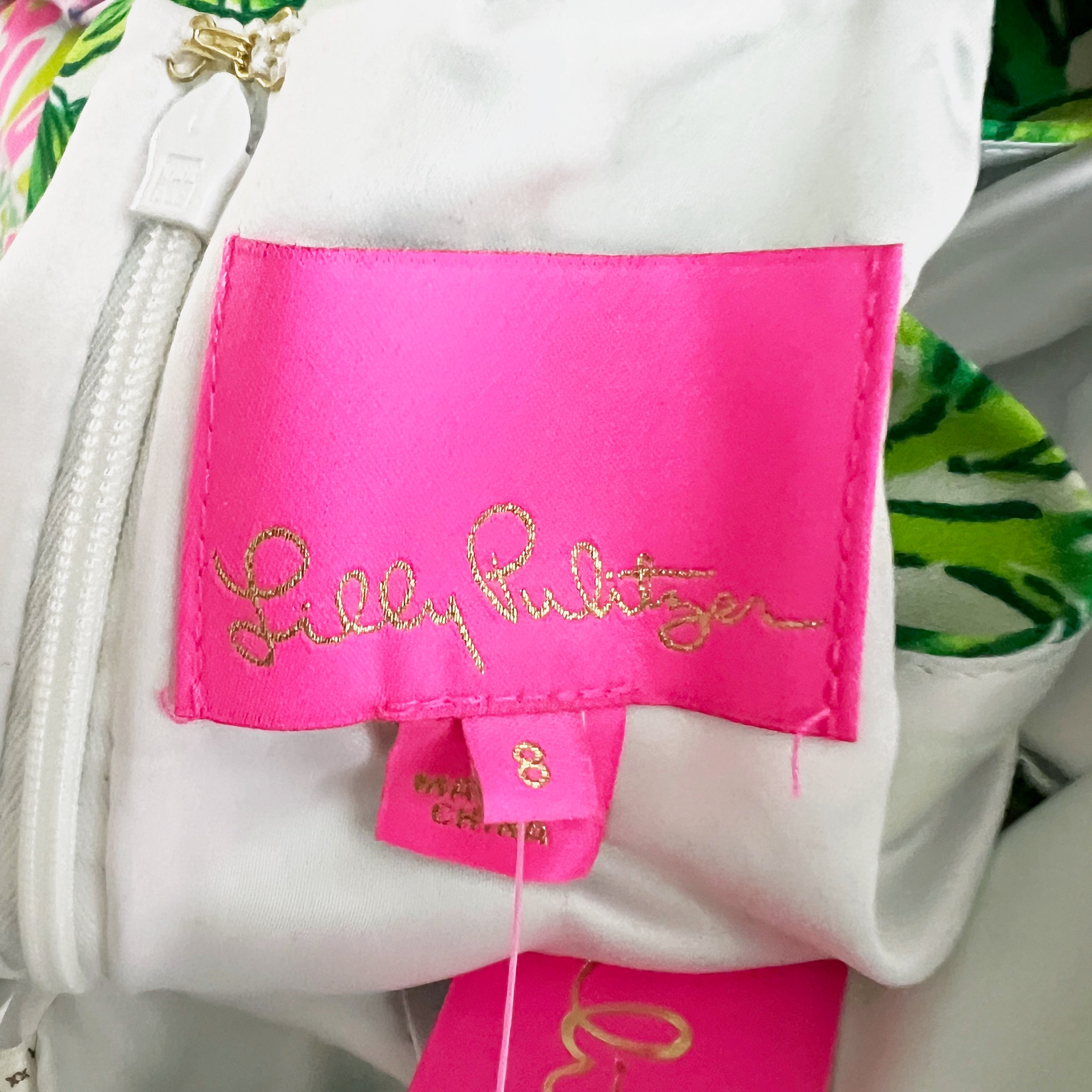 NEW Lilly Pulitzer Pearl Romper Mini Dress Resort White Flamingle Engineered 8