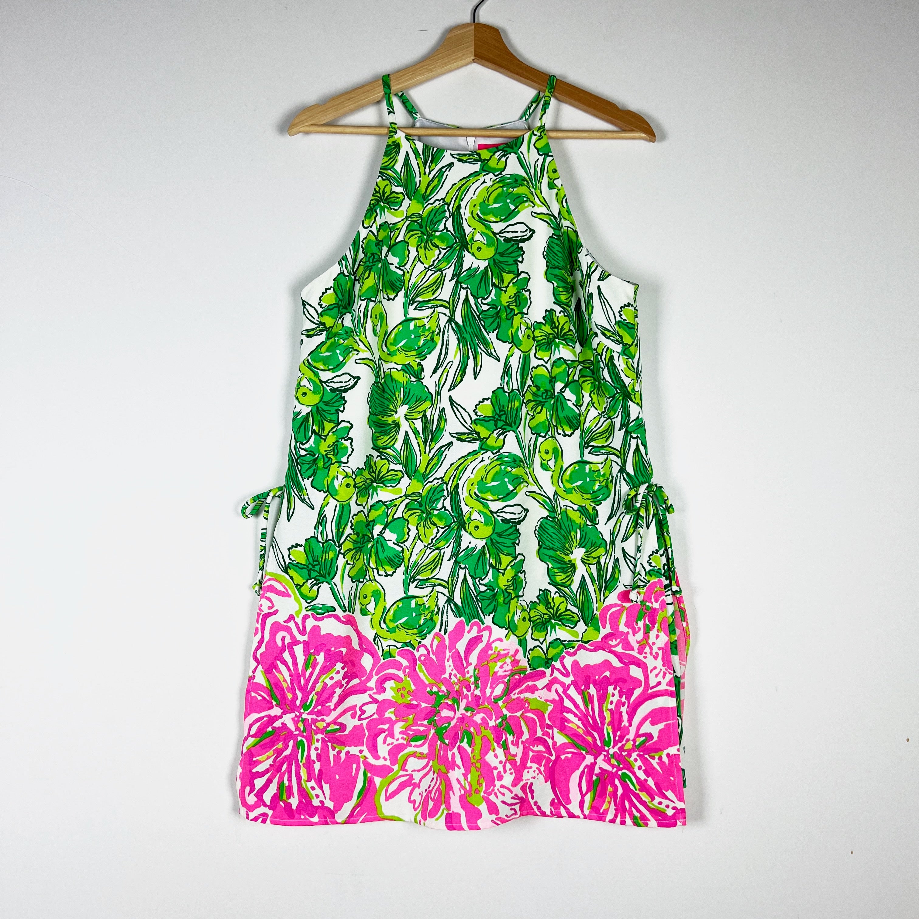 NEW Lilly Pulitzer Pearl Romper Mini Dress Resort White Flamingle Engineered 8