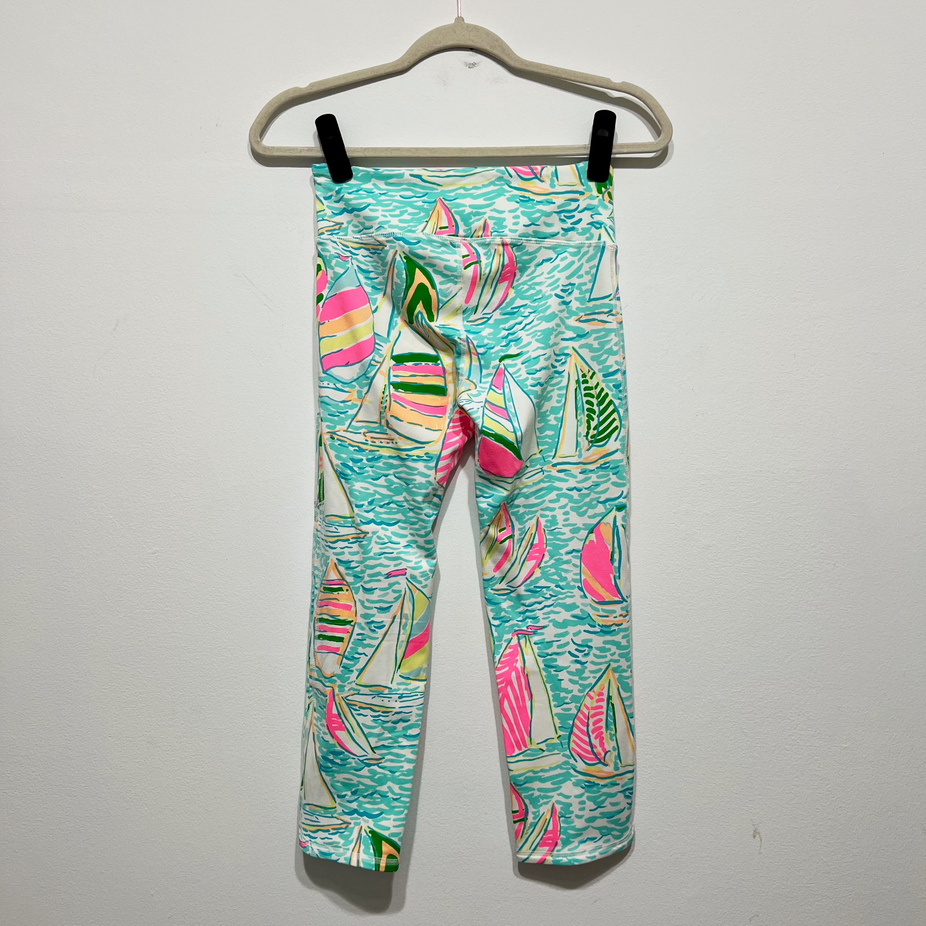 Lilly Pulitzer Upf 50+ Luxletic 21" Weekender Crop You Gotta Regatta Leggings S