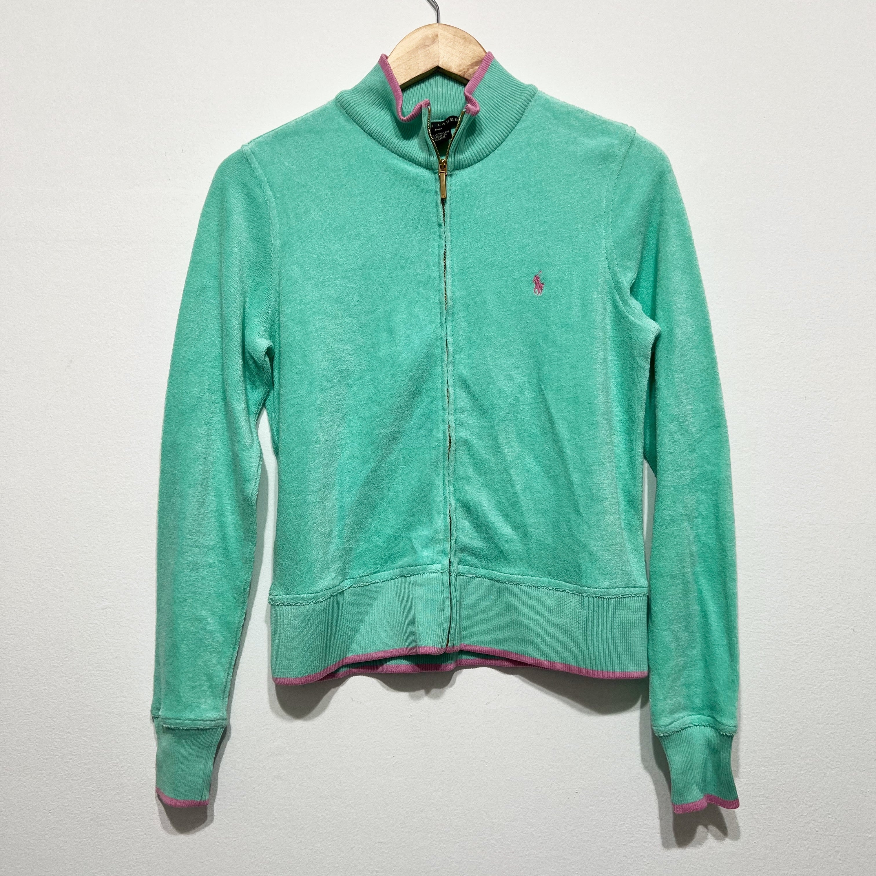 NEW Ralph Lauren Black Label Mercerized Cotton French Terry Full Zip Jacket M