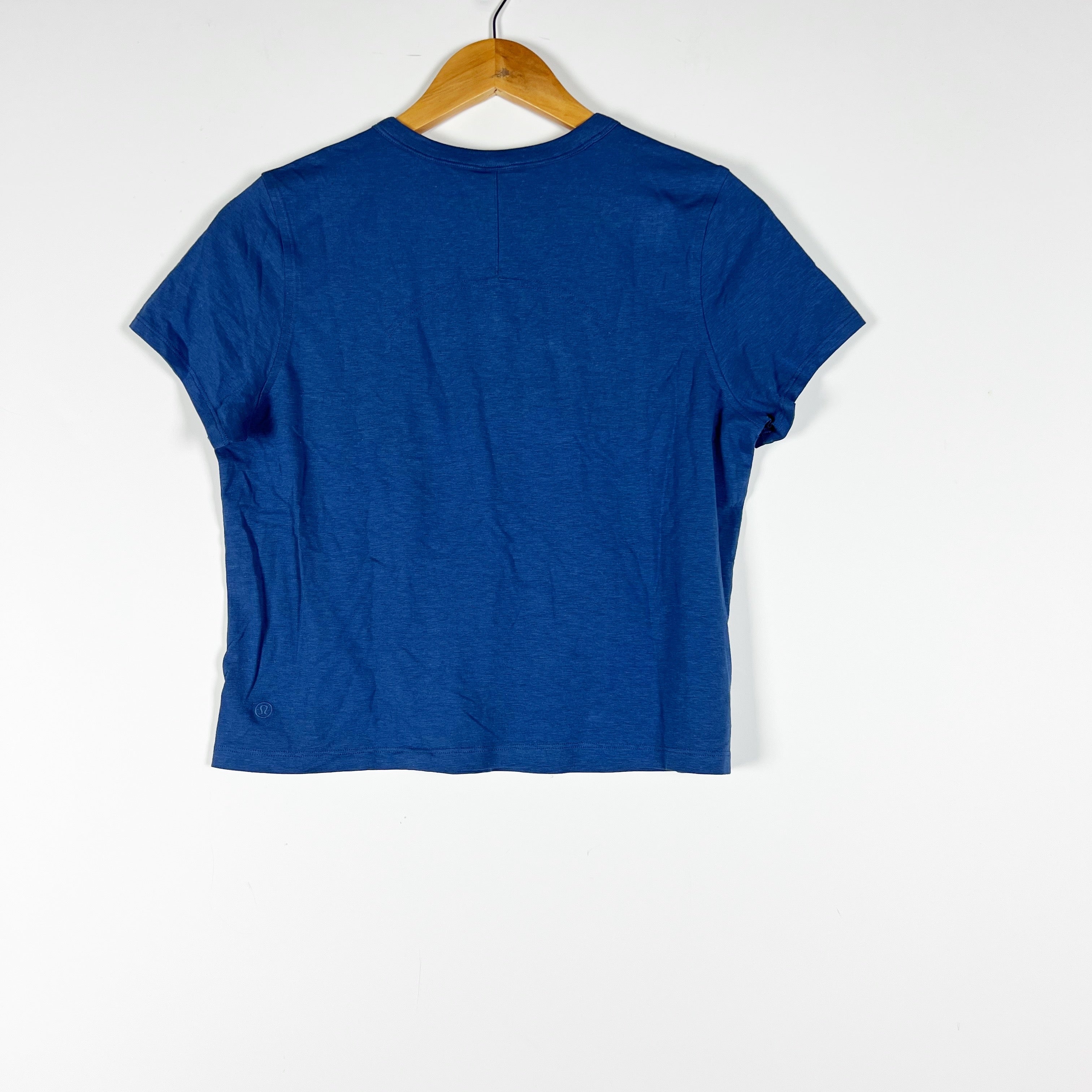 Lululemon Classic Fit Cotton Blend Crew Neck Short Sleeve T-Shirt Pitch Blue 4