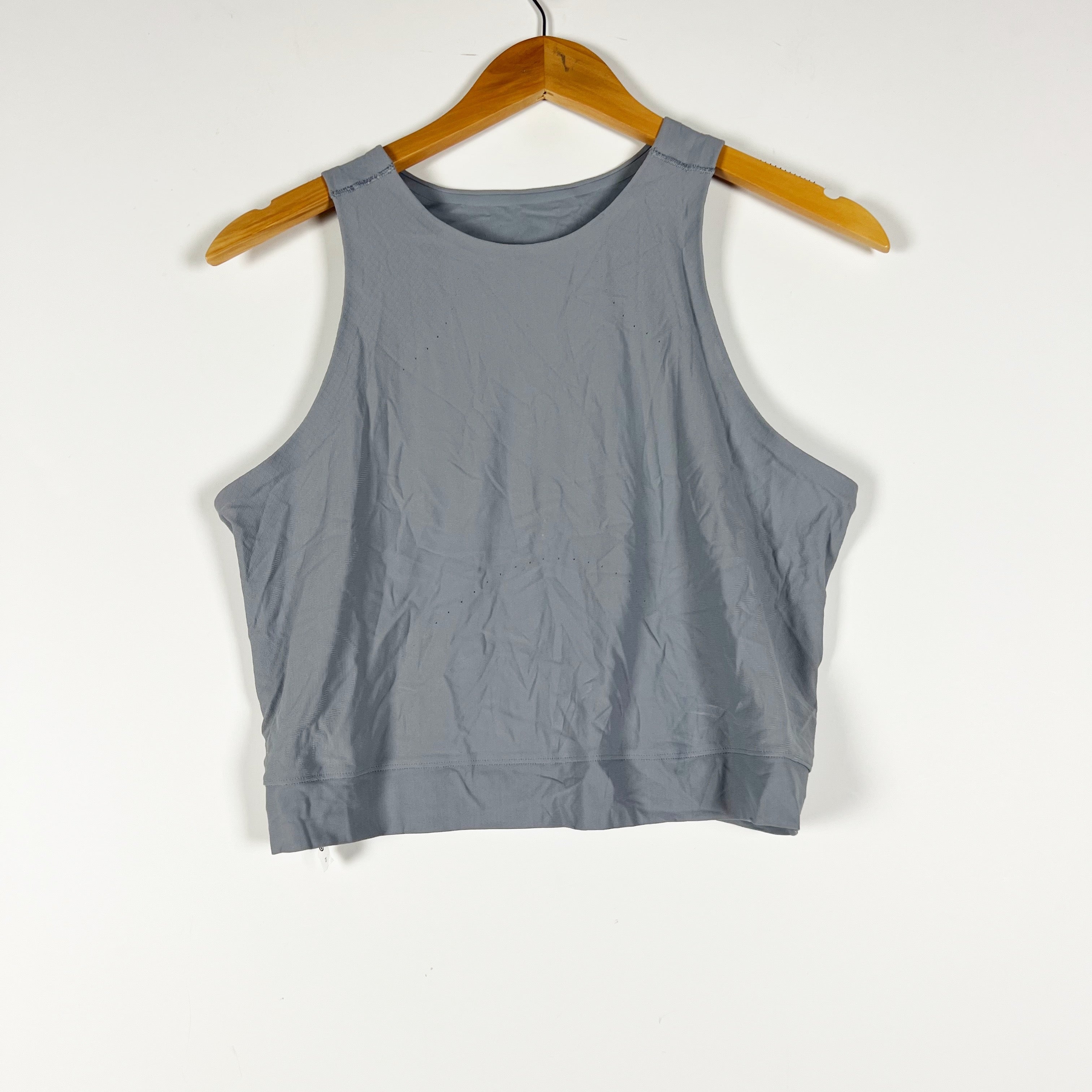 Luluulemon Women's SenseKnit High Neck Sleeveless Running Tank Top Rhino Grey 12