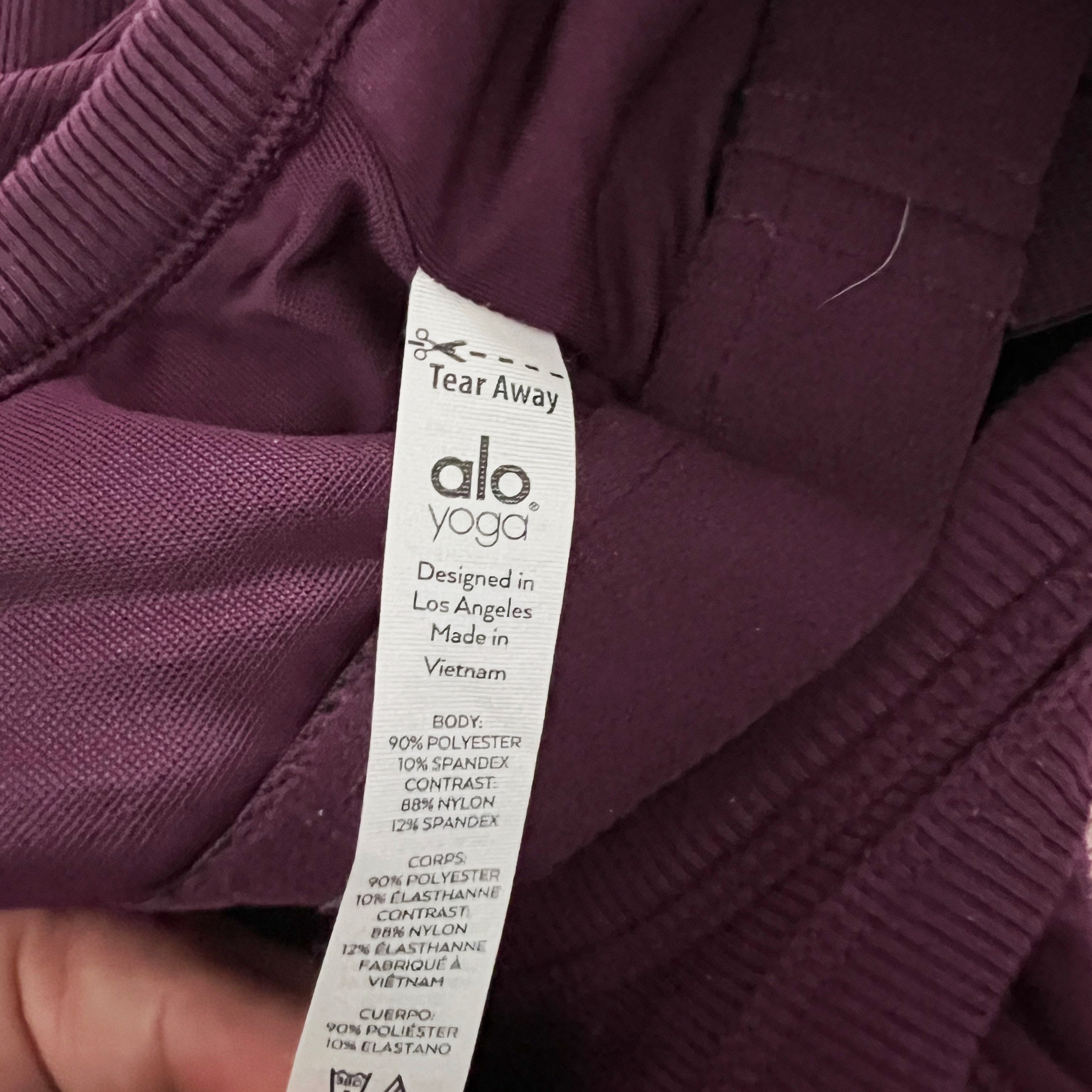 Alo Yoga Women's Ribbed Racerback Sleeveless Athletic Work Out Tank Top Purple L