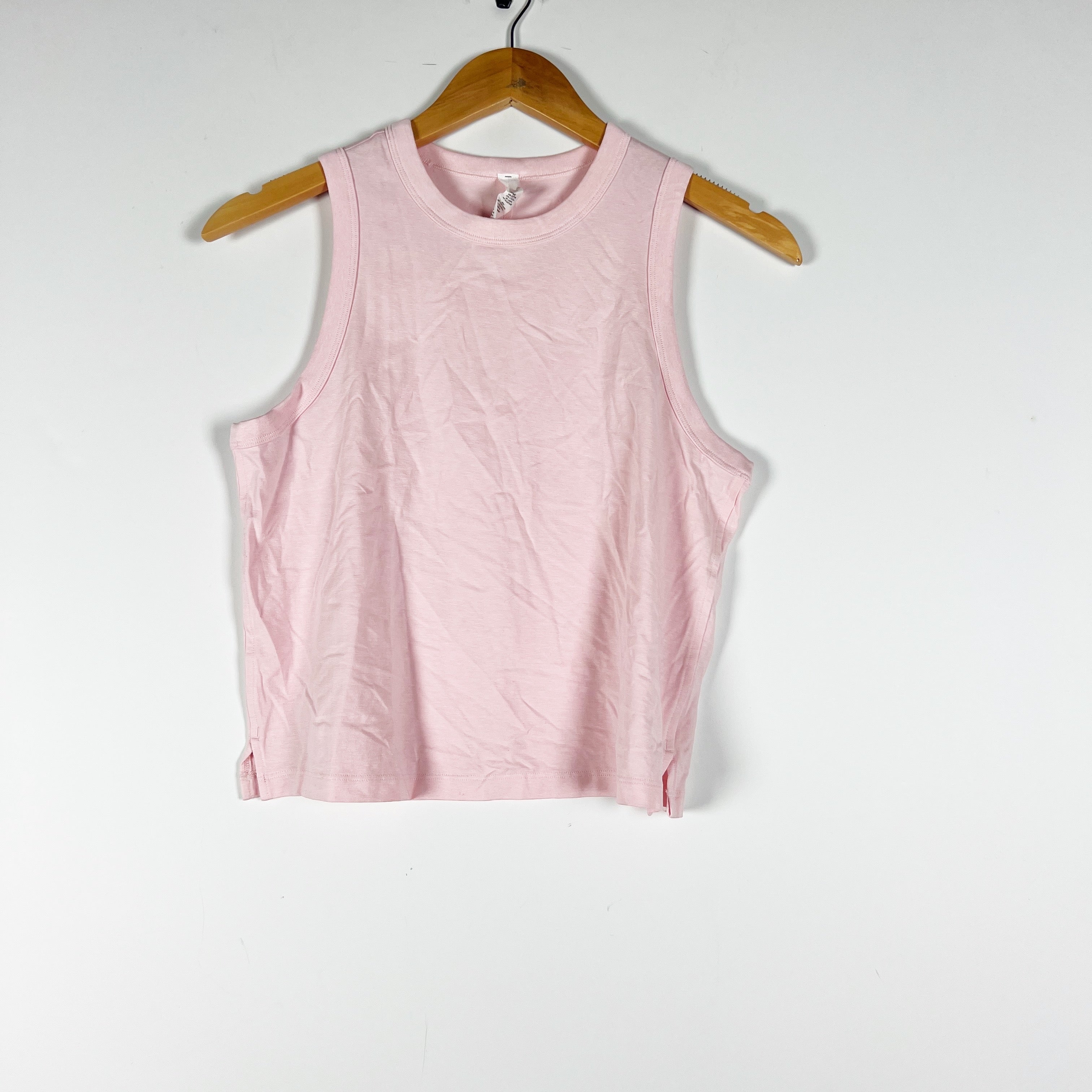 Lululemon Women's Classic Fit Cotton Blend Tank Top Strawberry Milkshake Pink 4