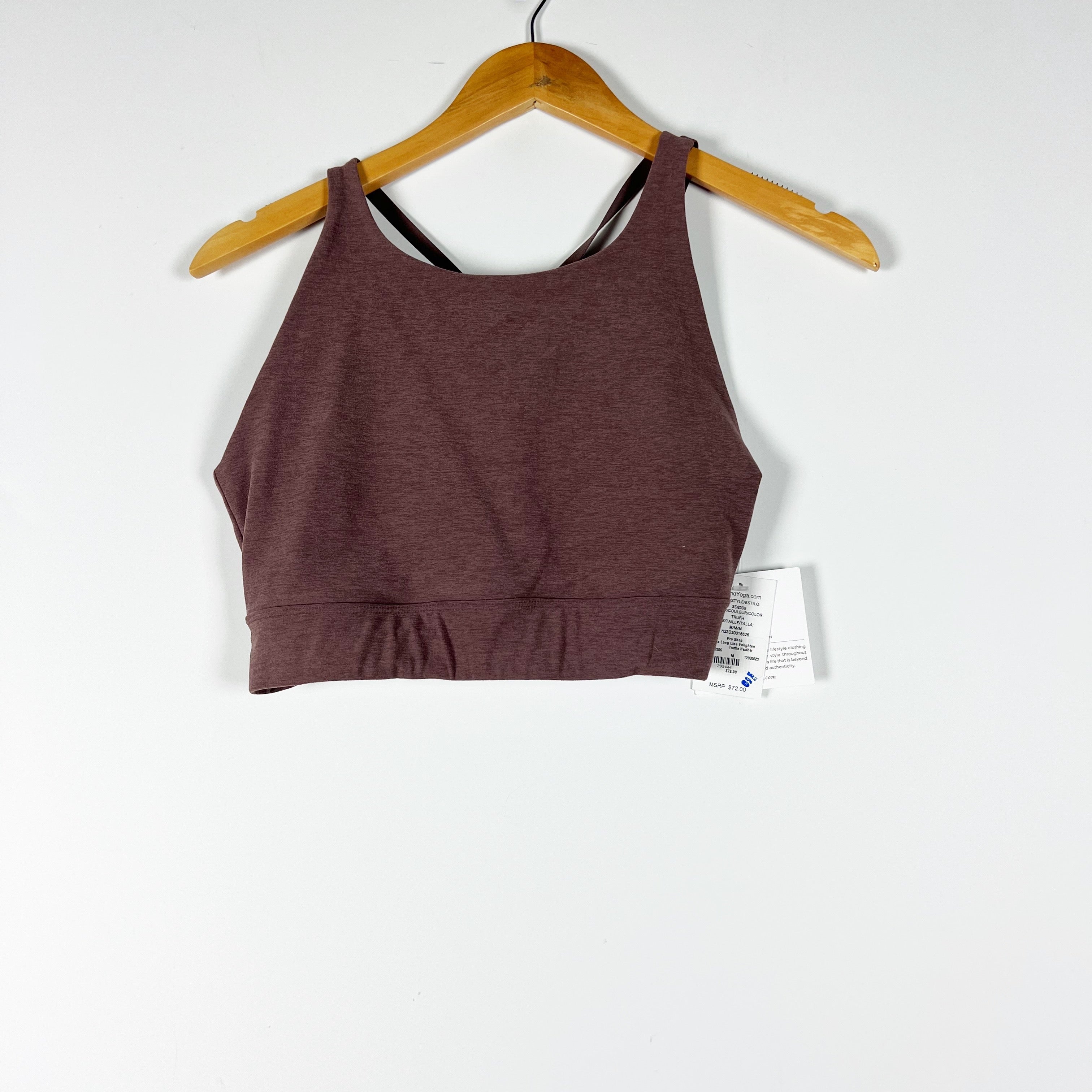 NEW Beyond Yoga Women's Enlighten Long Line Athletic Sports Bra Truffle Heather