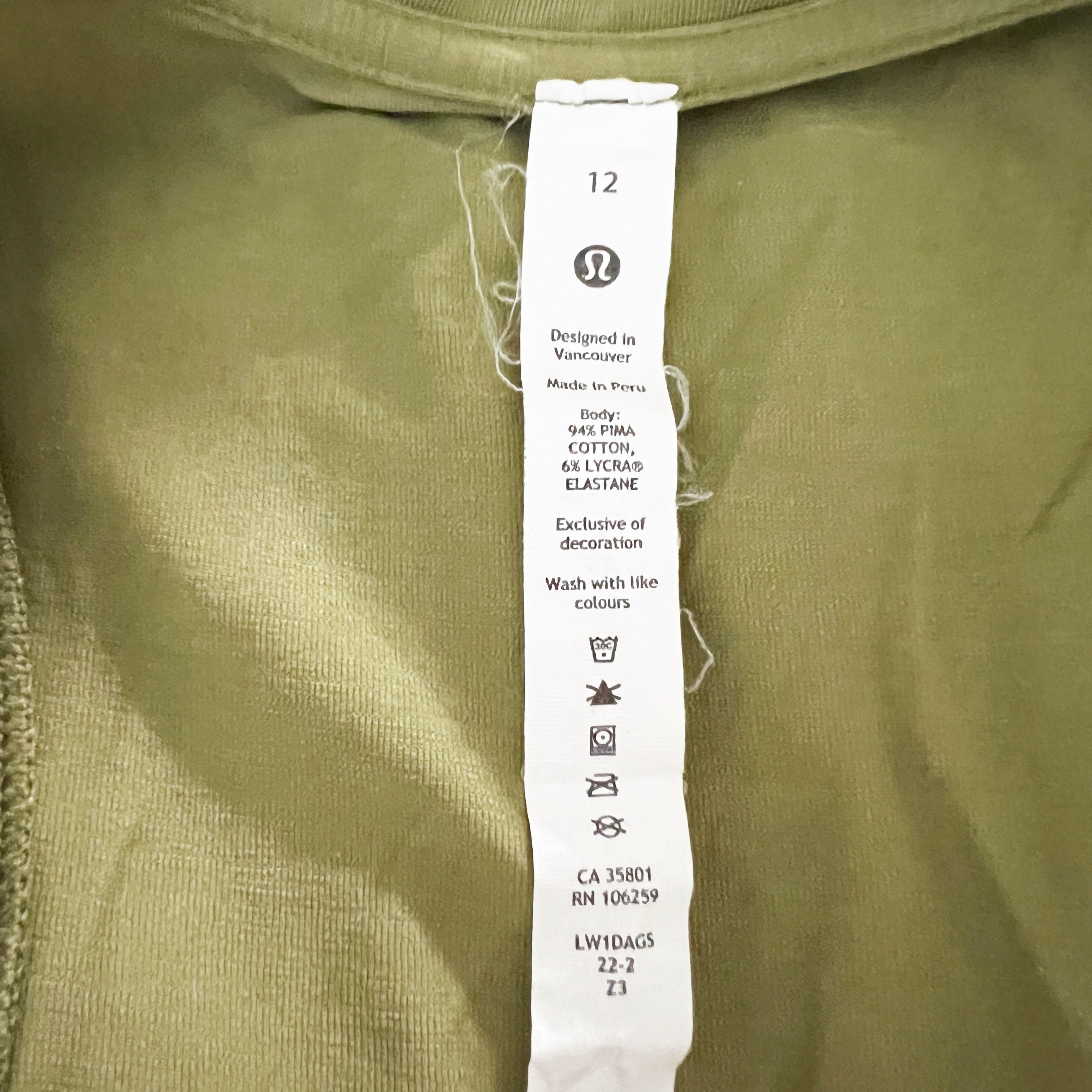 Lululemon Women's Love Racerback Cotton Blend Sleeveless Tank Top Bronze Green