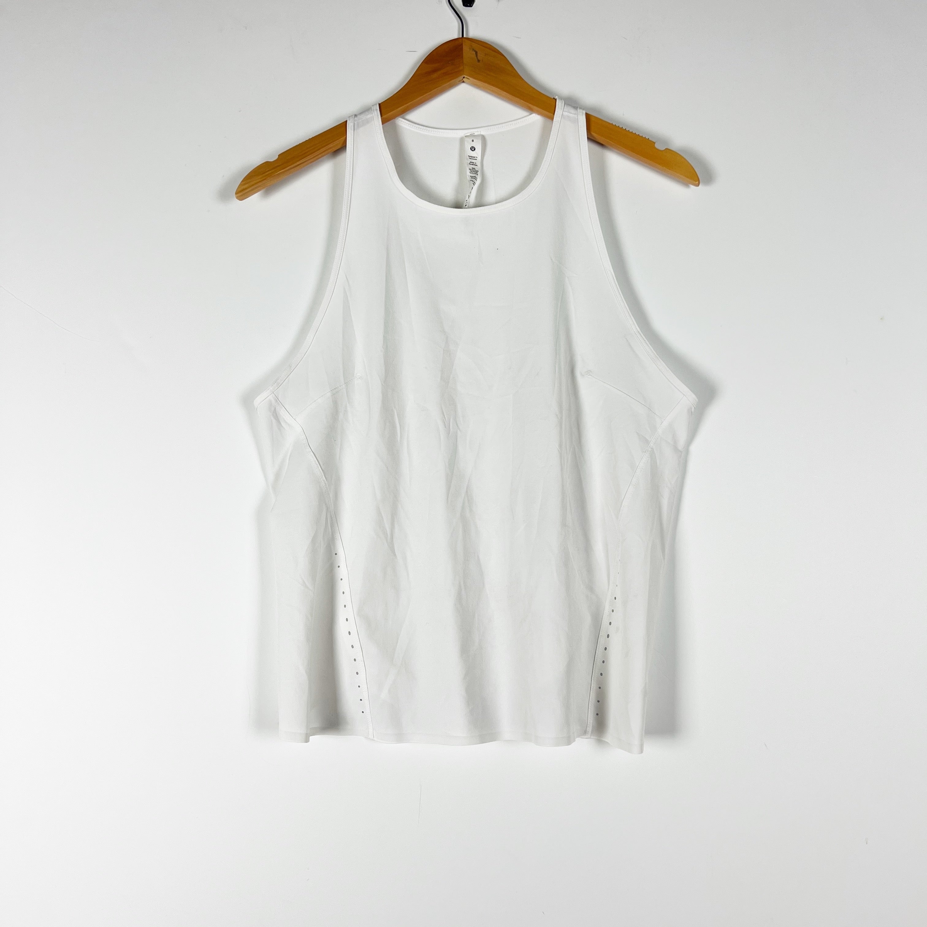 Lululemon Women's Lightweight Stretch Sleeveless Running Tank Top White 8