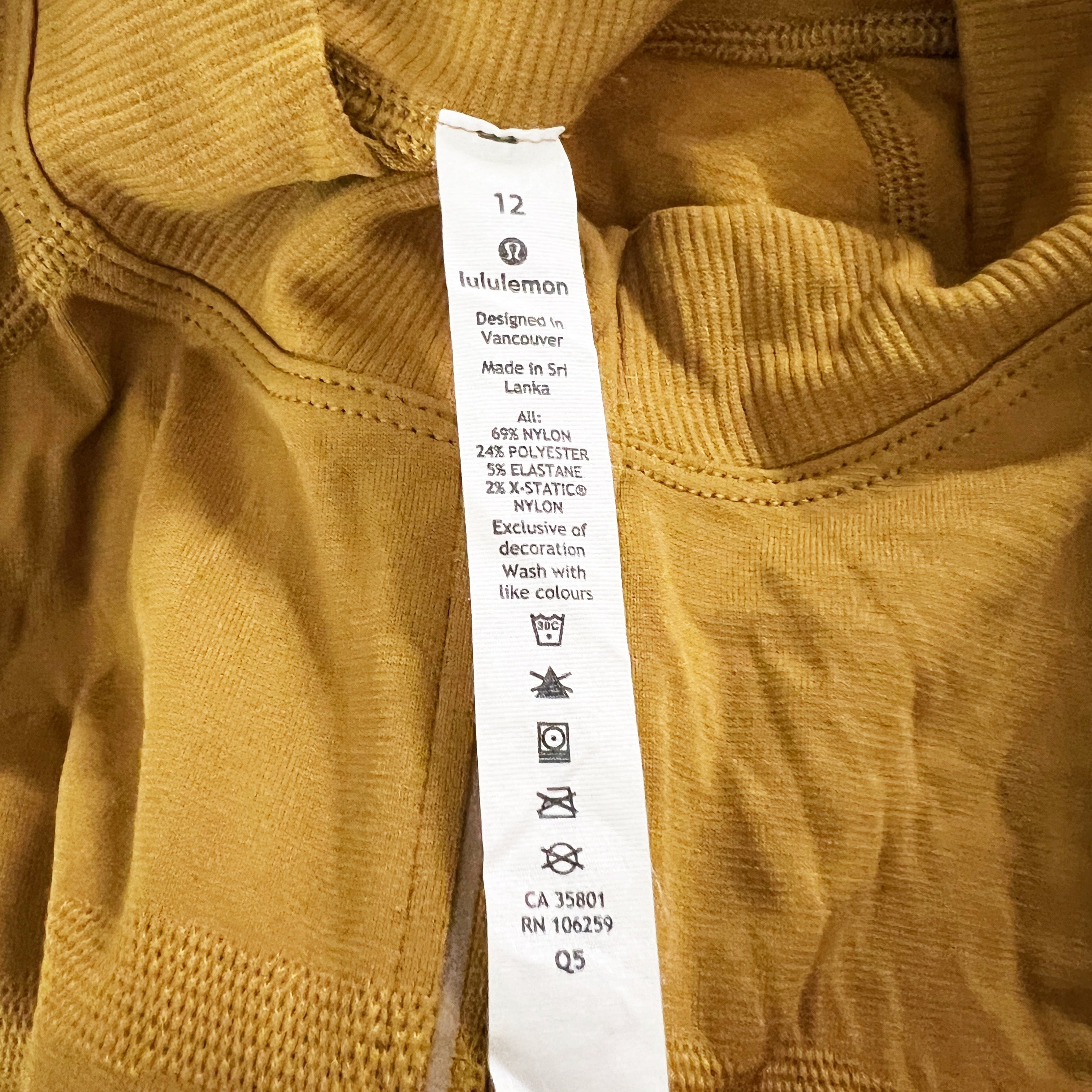 Lululemon Swiftly Tech 1/2 Zip 2.0 Sweater Top Cool Spiced Bronze Tuscan Gold 12