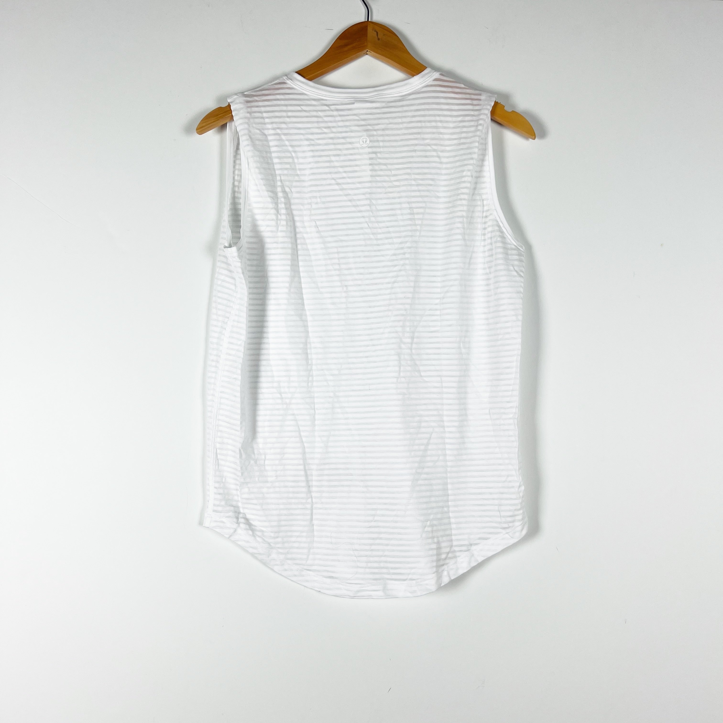 Lululemon Women's Lululemon Brunswick Muscle Crew Neck Sleeveless Tank Top White