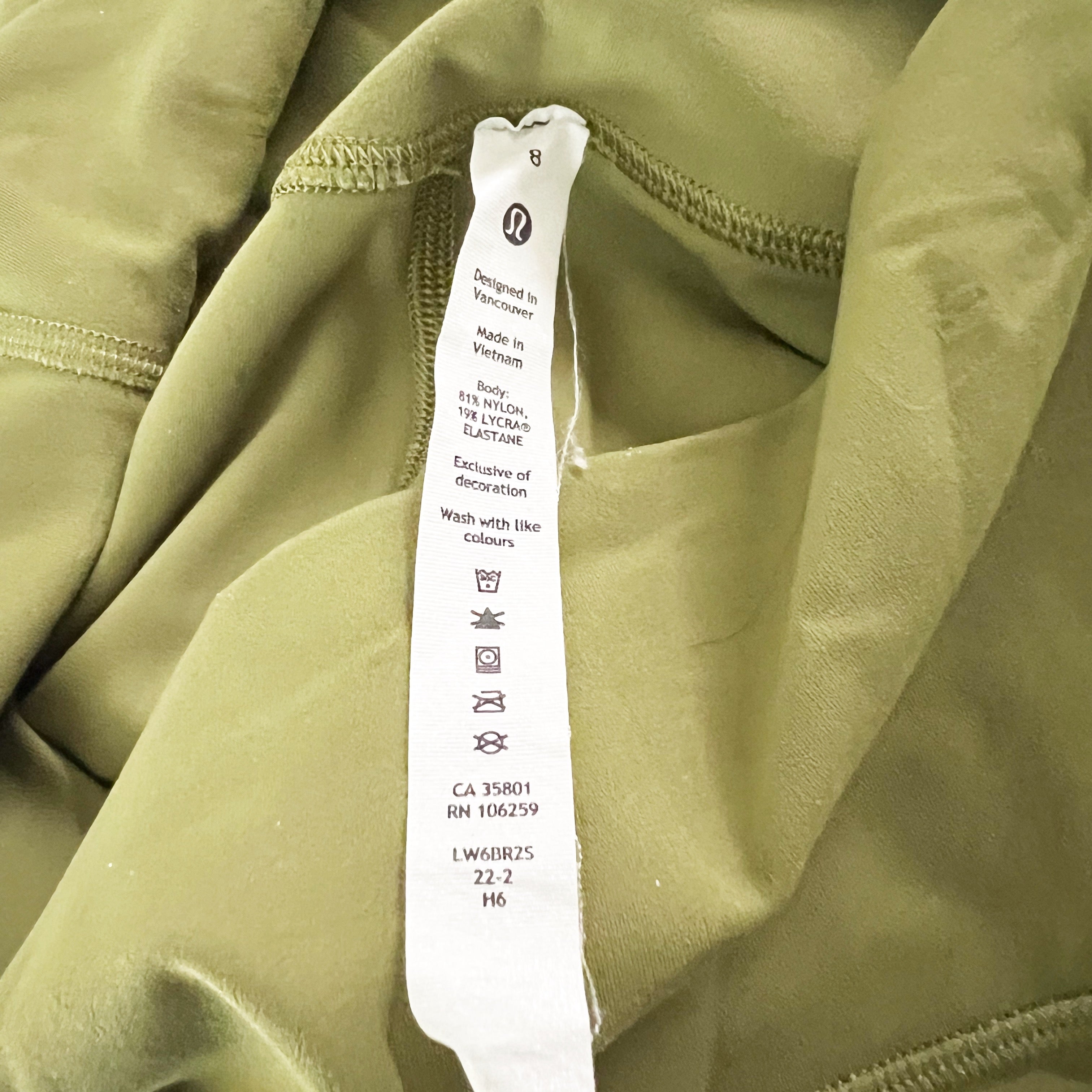 Lululemon Women's Align High Rise Crop Leggings 17" Bronze Green 8
