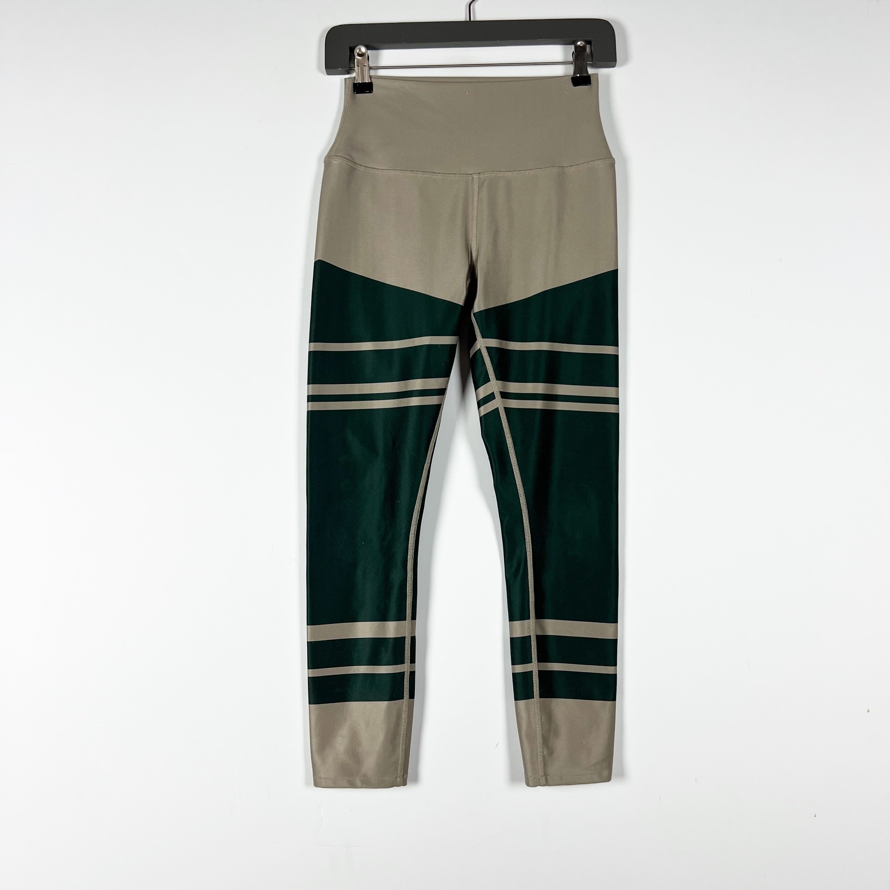 Alo Yoga Women's High-Waist Airlift Airbrush Leggings Gravel Marathon Green M