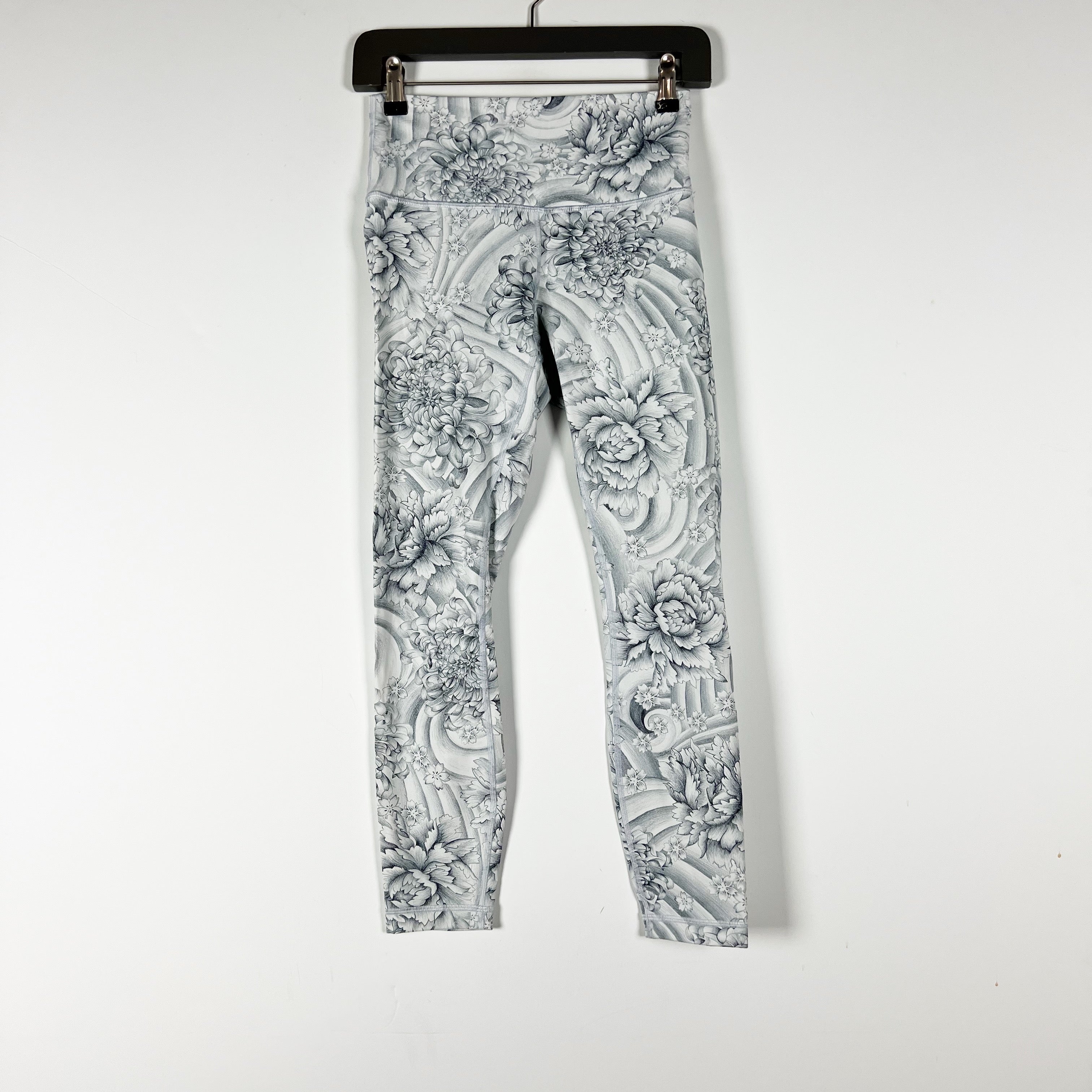 Lululemon Women's Wunder Under Athletic Leggings Twine White Multi Floral Print