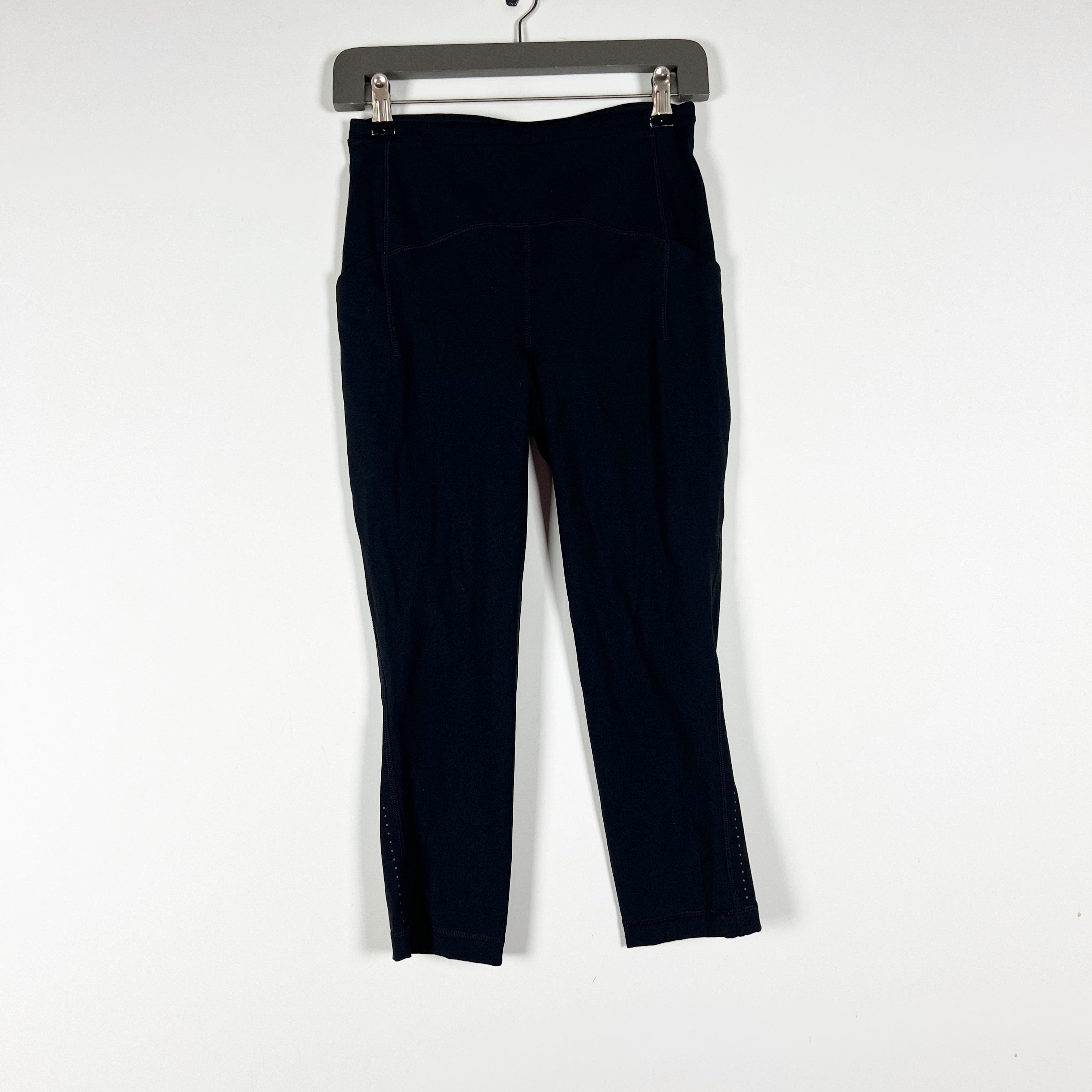 Lululemon Women's Swift Speed High-Rise Athletic Work Out Crop Leggings Black 6