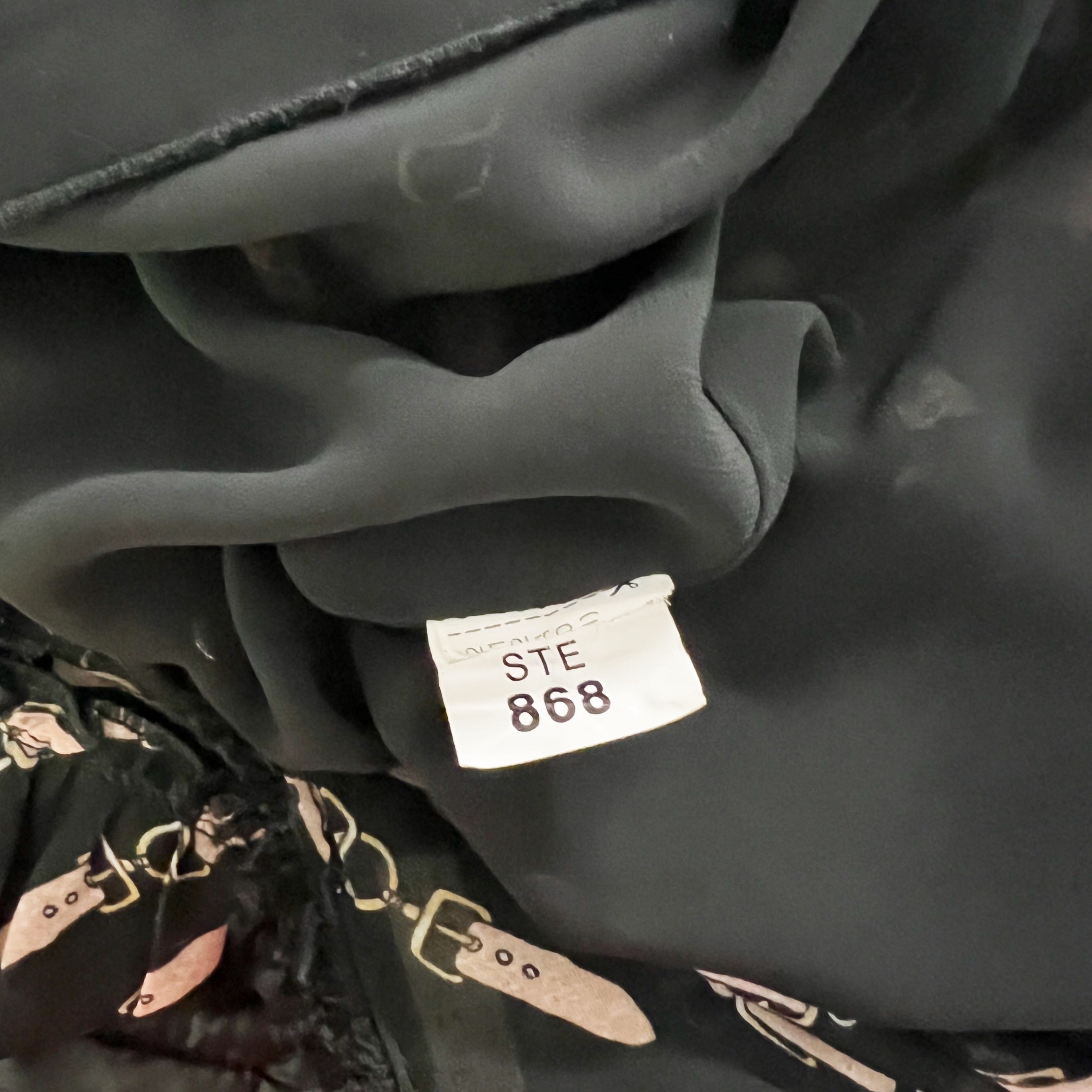 Zara Basic Collection Buckle Chain Detail Chiffon Tiered Mini Dress Large