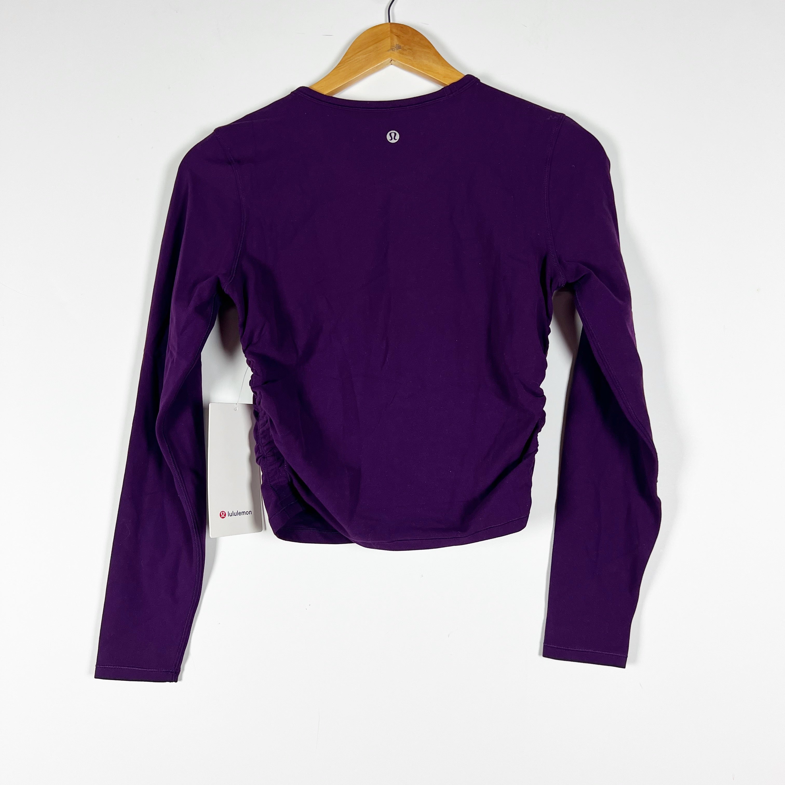 NEW Lululemon All It Takes Long Sleeve Nulu Ruched Tee Shirt Dramatic Magenta 6
