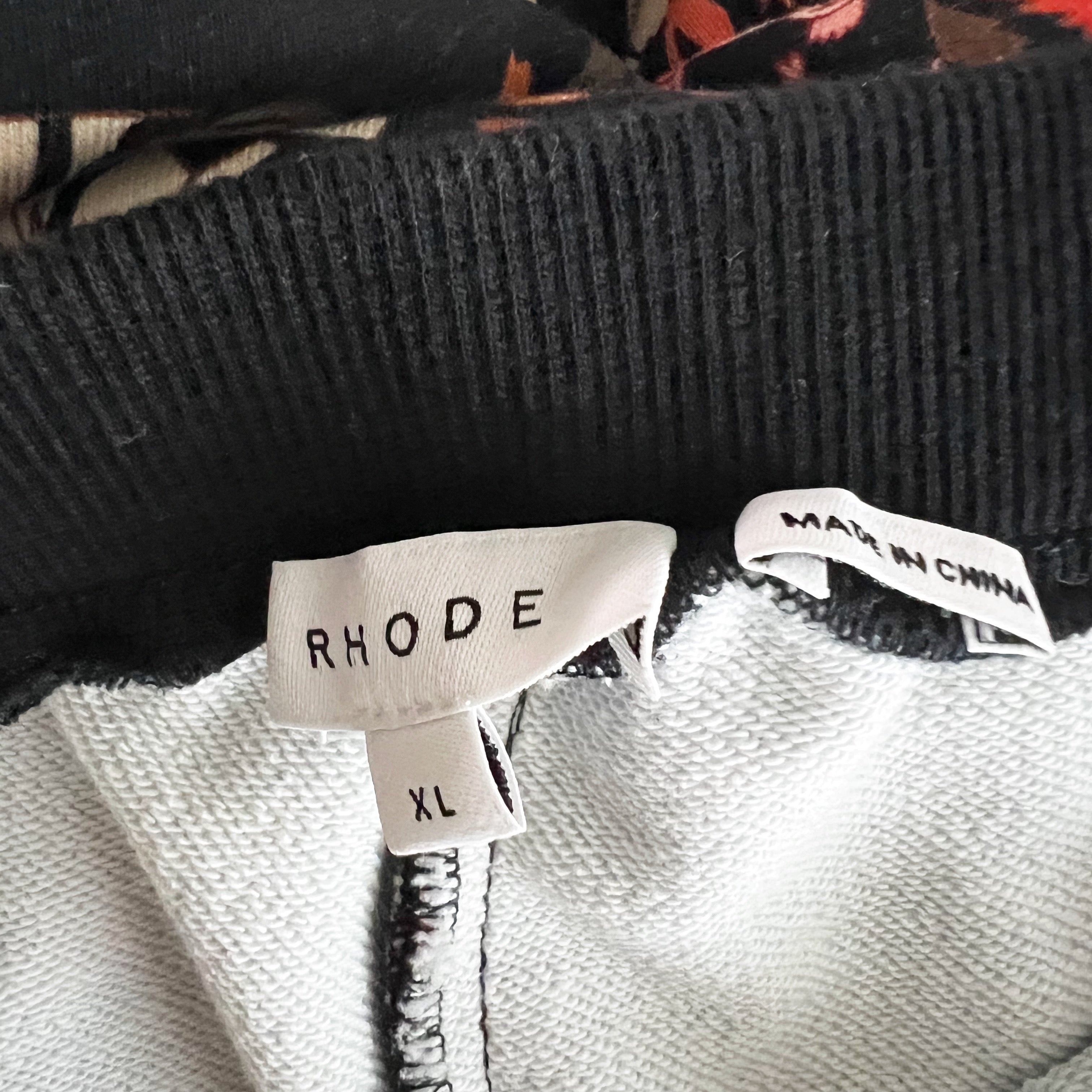 Rhode Harry Print Pattern Horse Nature French Terry Cotton Ankle Crop Joggers XL