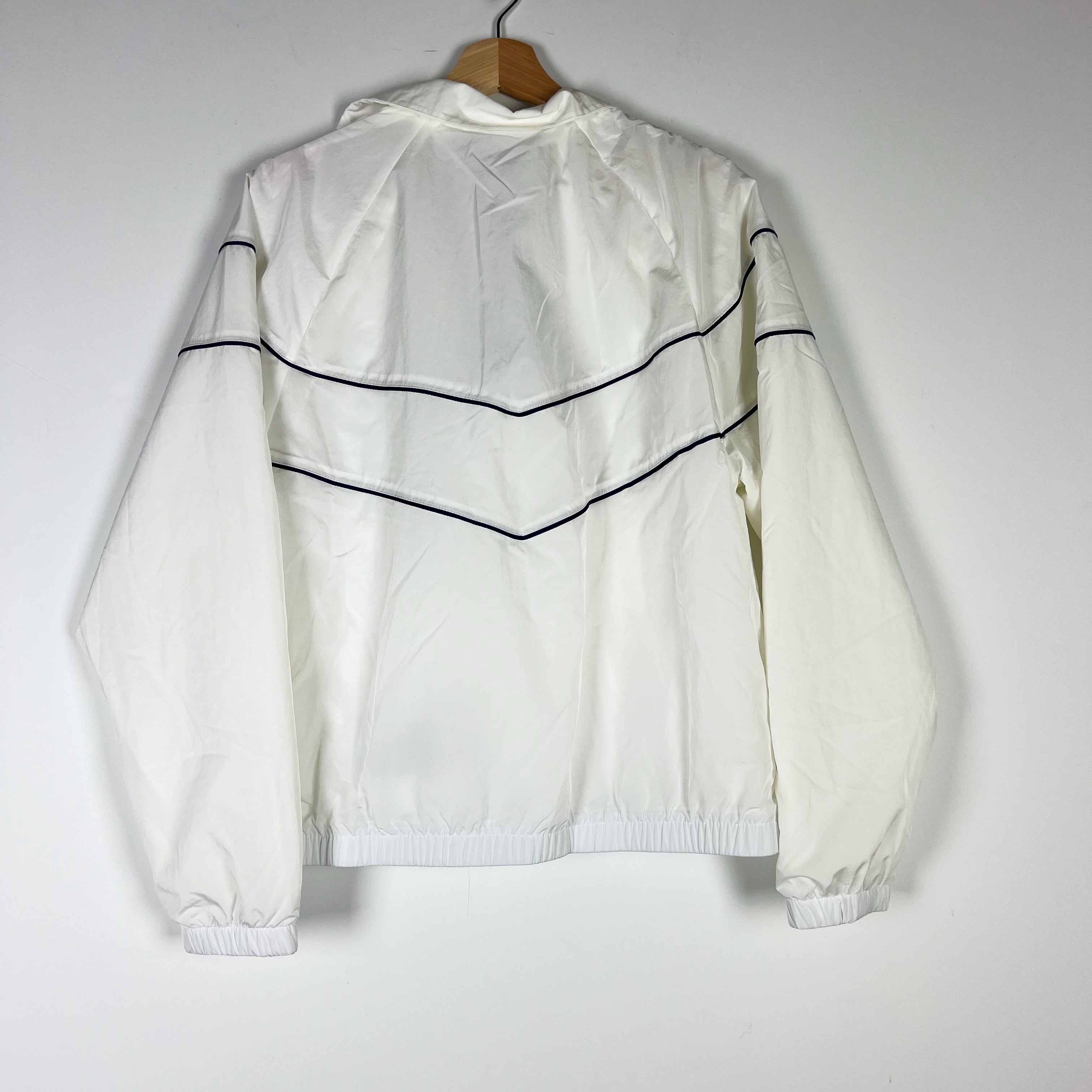 NEW Nike Women's Loose Oversized Fit UPF 40+ Full Zip Windbreaker Jacket White