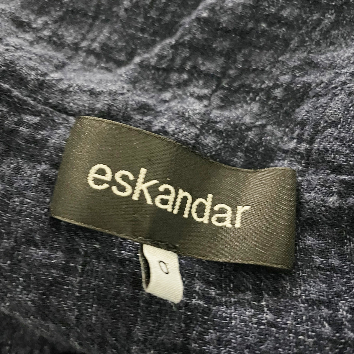 Eskandar Women's Linen Woven Lightweight Open Front Cardigan Sweater Blue