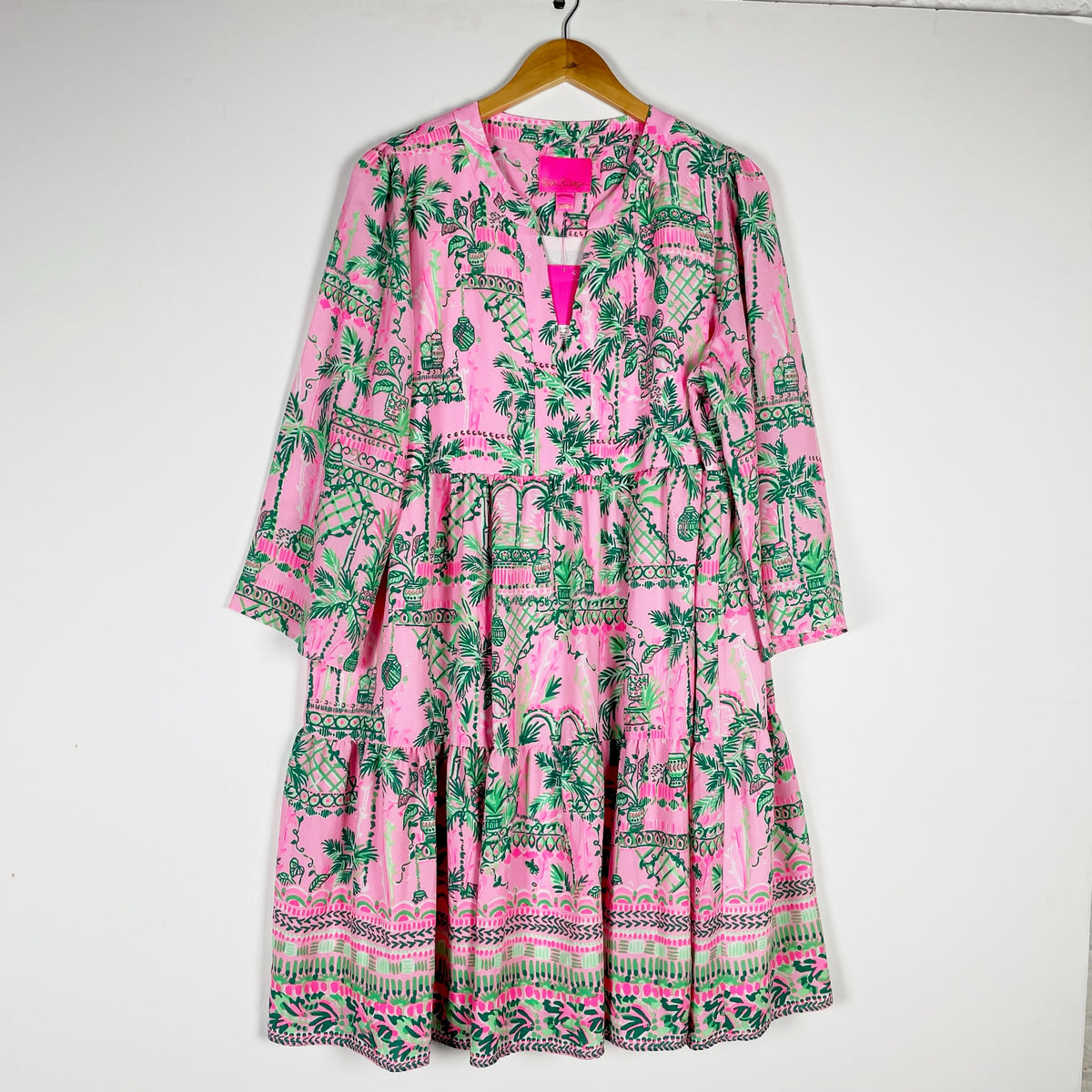 NEW Lilly Pulitzer Martine Mandevilla Baby Always Worth It Print Pullover Dress