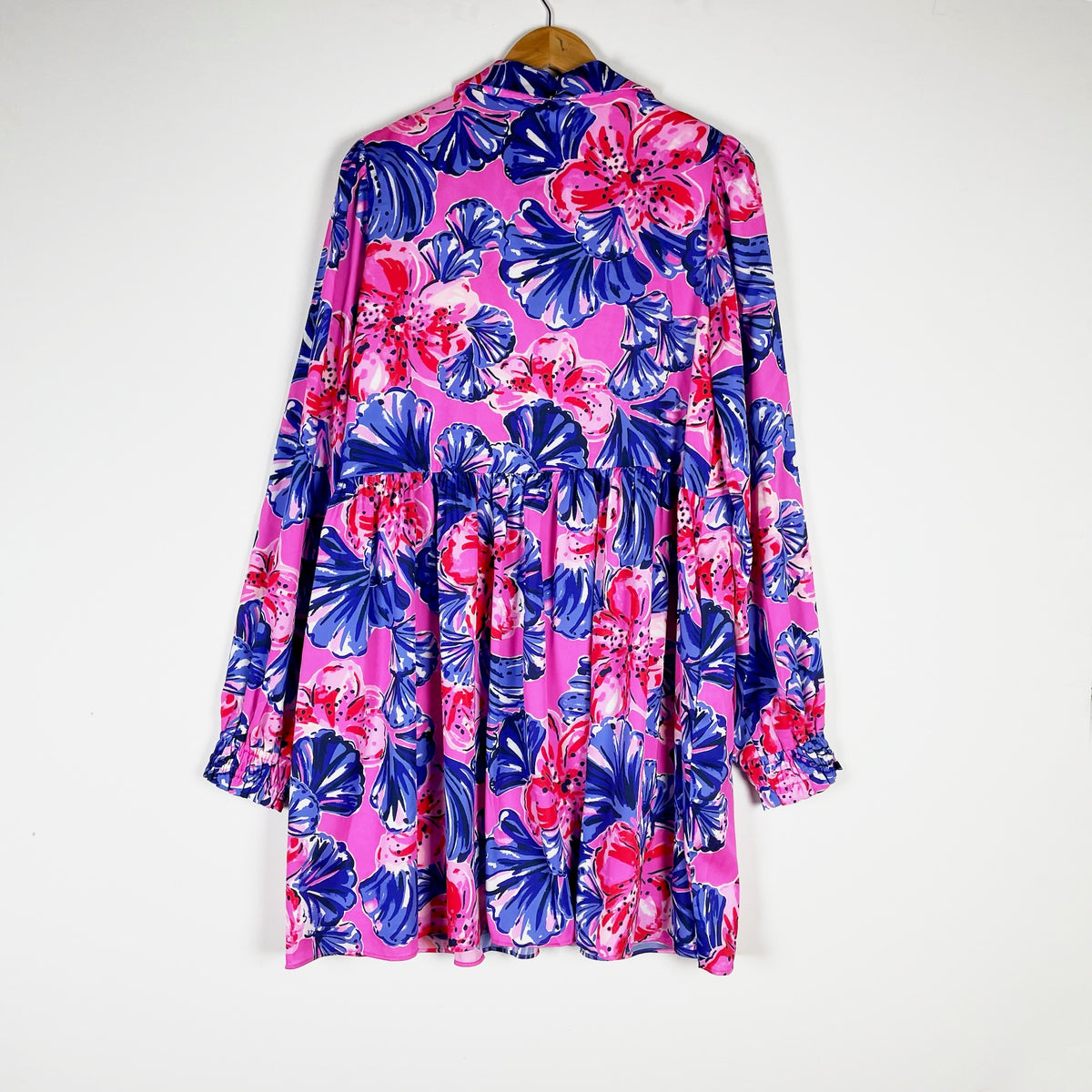 Lilly Pulitzer Arlie Chiffon Tiered Mini Dress Plumeria Pink In A Holidaze Large