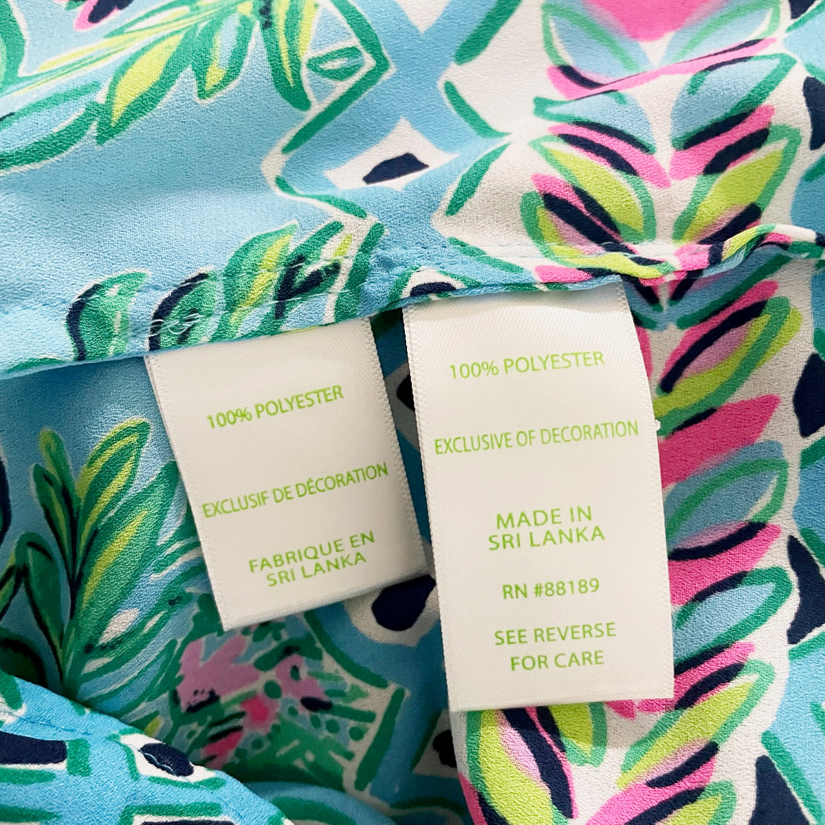 Lilly Pulitzer Marlinia Chiffon Tunic Porto Blue Bamboo Forest Print Blouse XL
