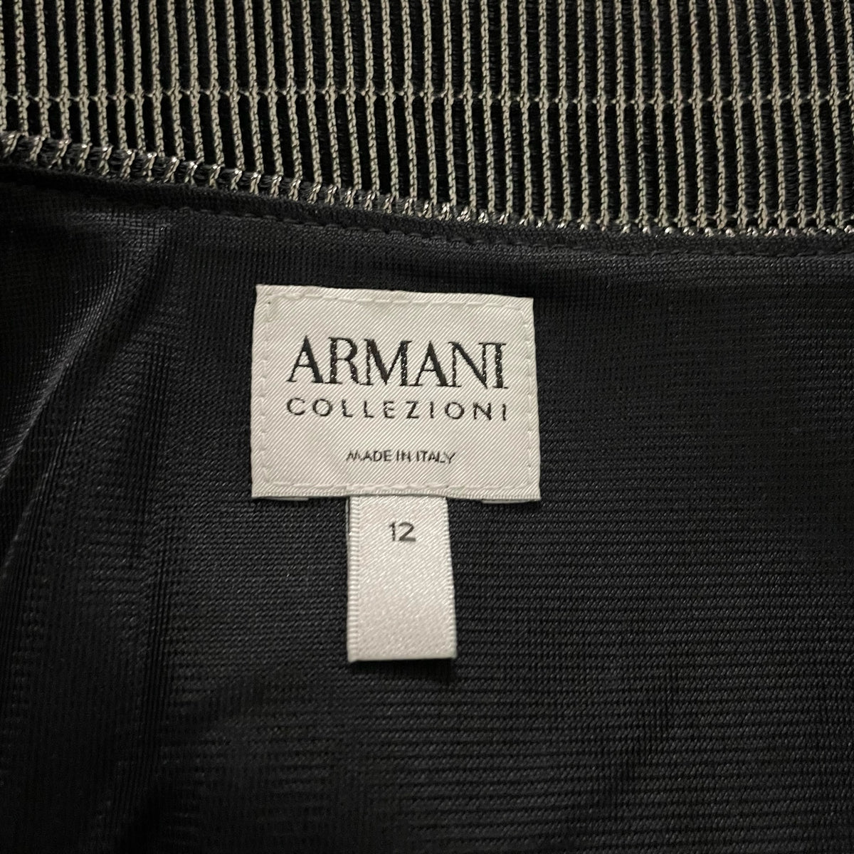 Armani Collezioni Italy Black Silver Metallic Sleeveless Scoop Neck Tank Top 12