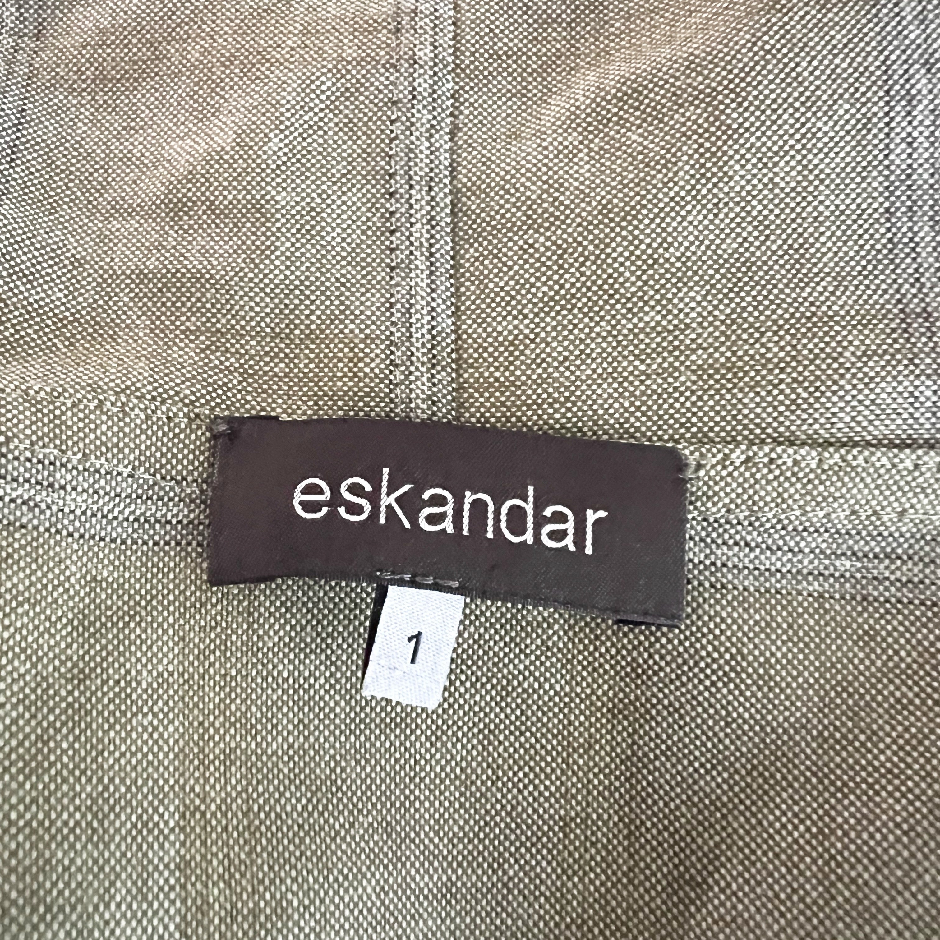 Eskandar Cashmere Woven Waterfall Drape Collar Open Front Blazer Jacket Cardigan
