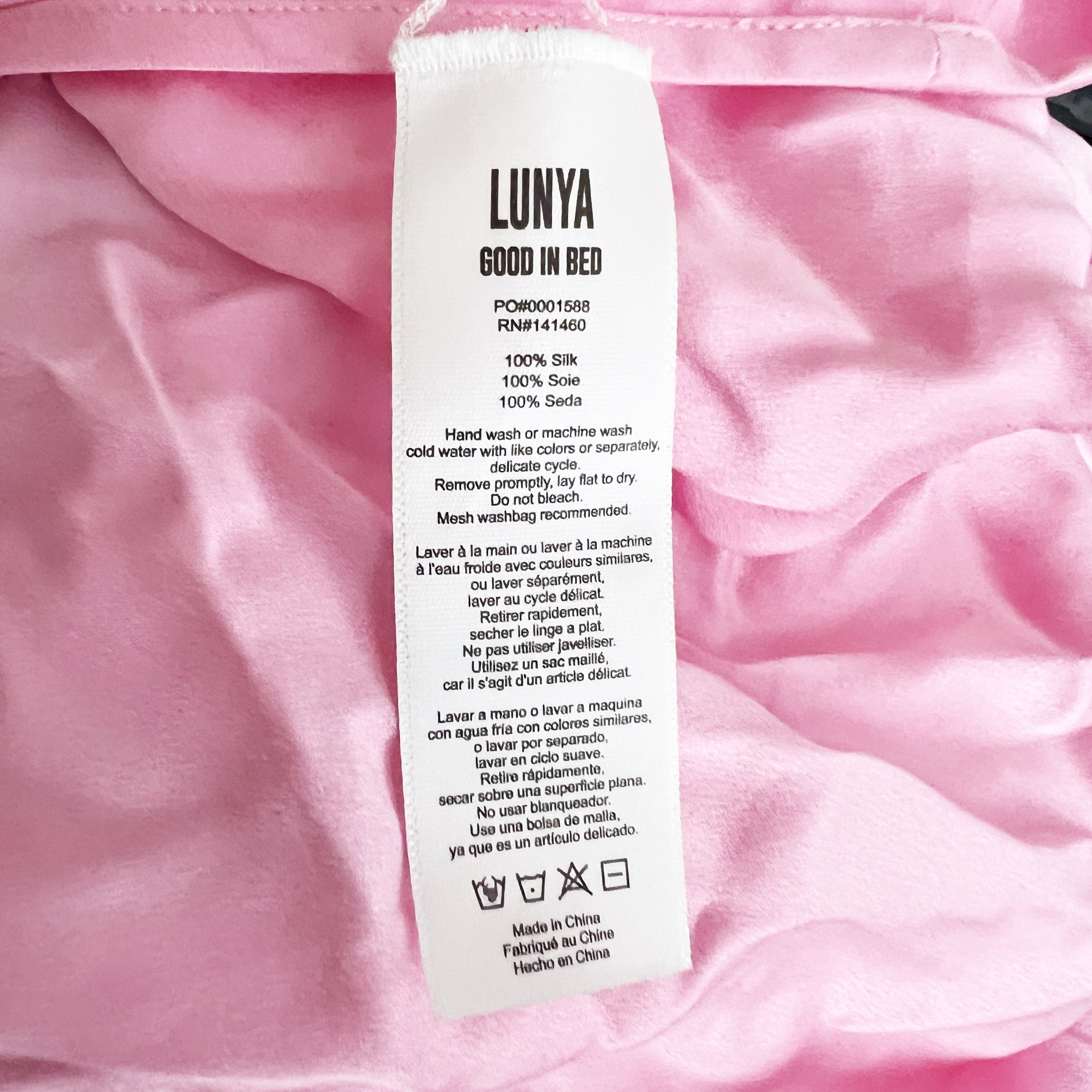 NEW Lunya Washable Silk Satin Tulip Back Sleeveless Scoop Neck Tank Top Pink XS